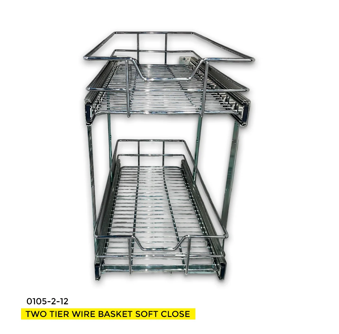 15'' TWO TIER WIRE BASKET SOFT CLOSE (H: 18 1/4" - W: 14 1/2" - D: 22") - Image 2