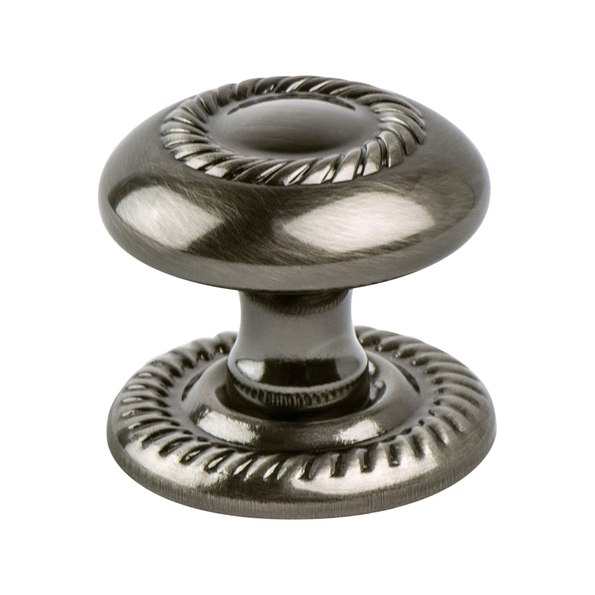 Advantage Plus Four Brushed Black Nickel Roped Knob