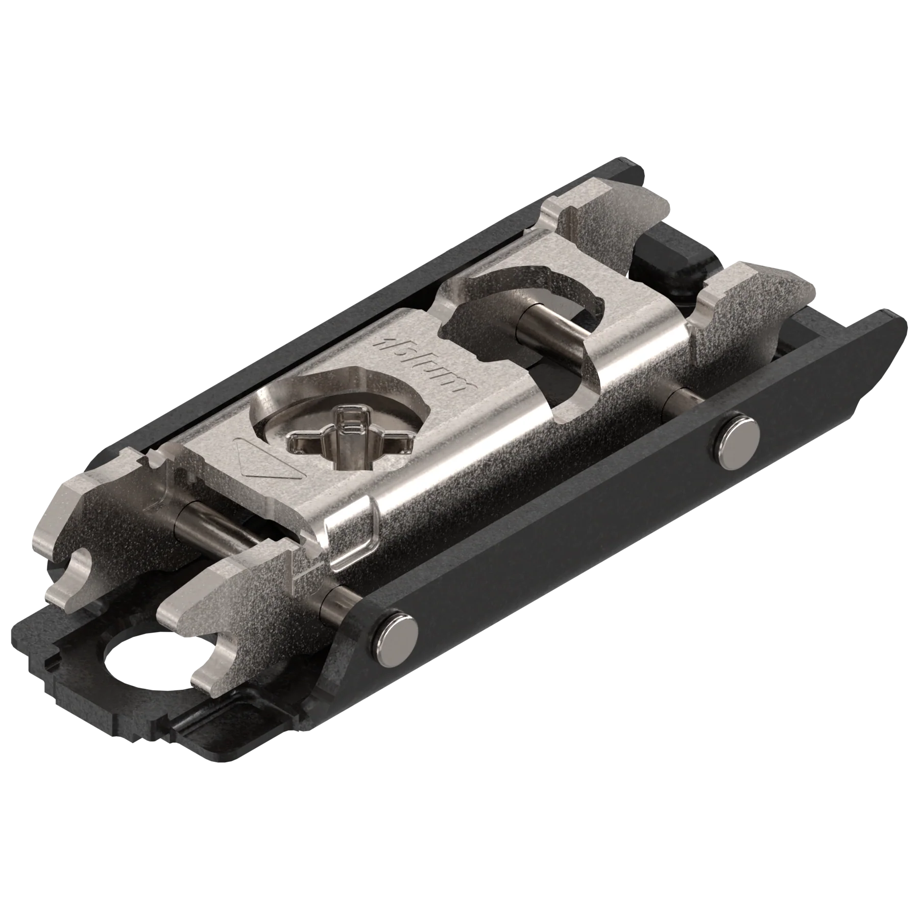 AVENTOS CLIP mounting plates Straight in-line dowel plates 20mm setback 0mm Nickel - Image 2