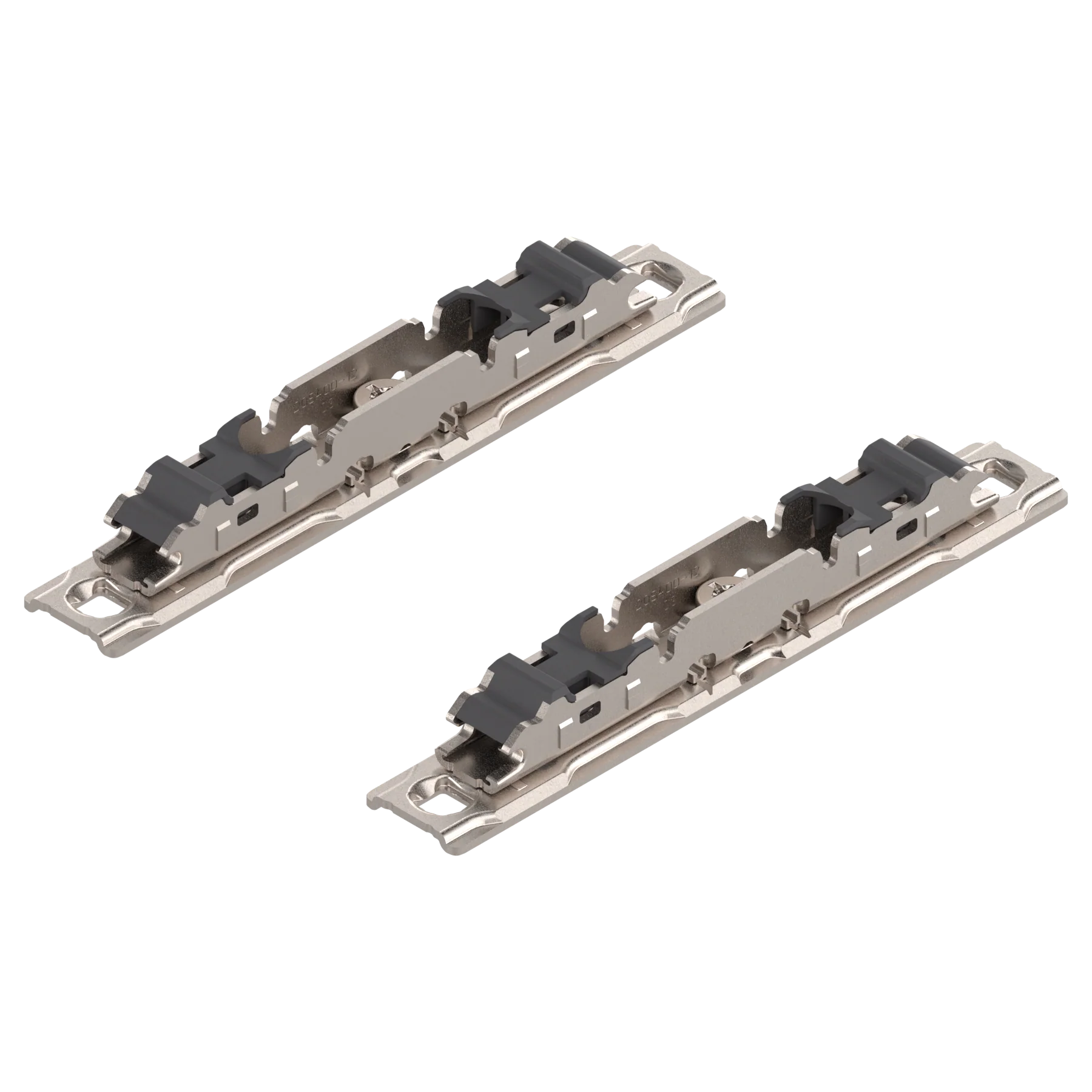 Aventos HS/HL/HK and HK Top Lift Systems, Arm Assembly Mounting Plate for Narrow Aluminum Frames, Screw-On, Nickel-Plated