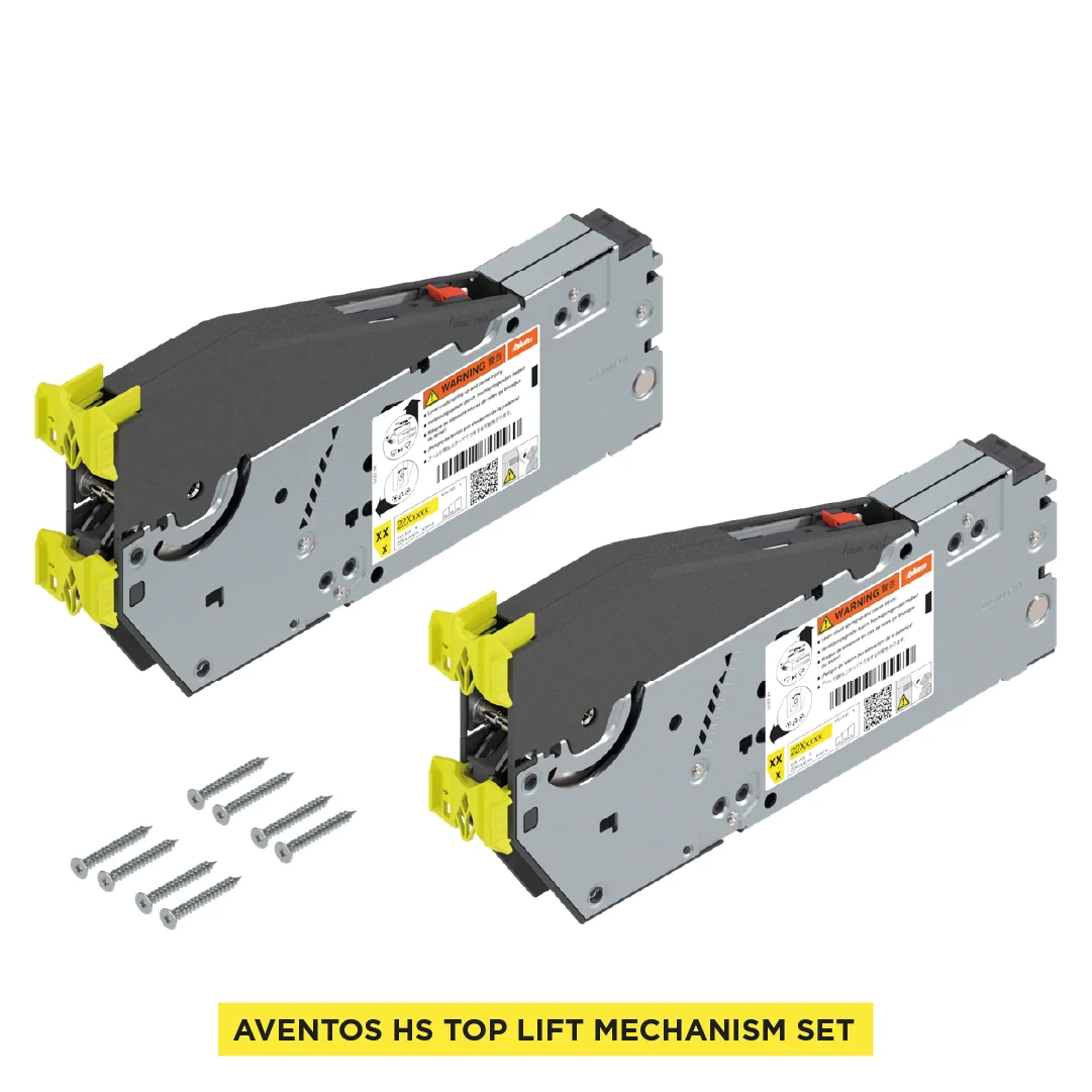 Aventos HS Top Up & Over Lift System, Lift Mechanism (Set), CH=650-800 mm (25-9/16" - 31-1/2"), for Screwing On, Suitable For SERVO-DRIVE, Zinc-Coated - Image 5