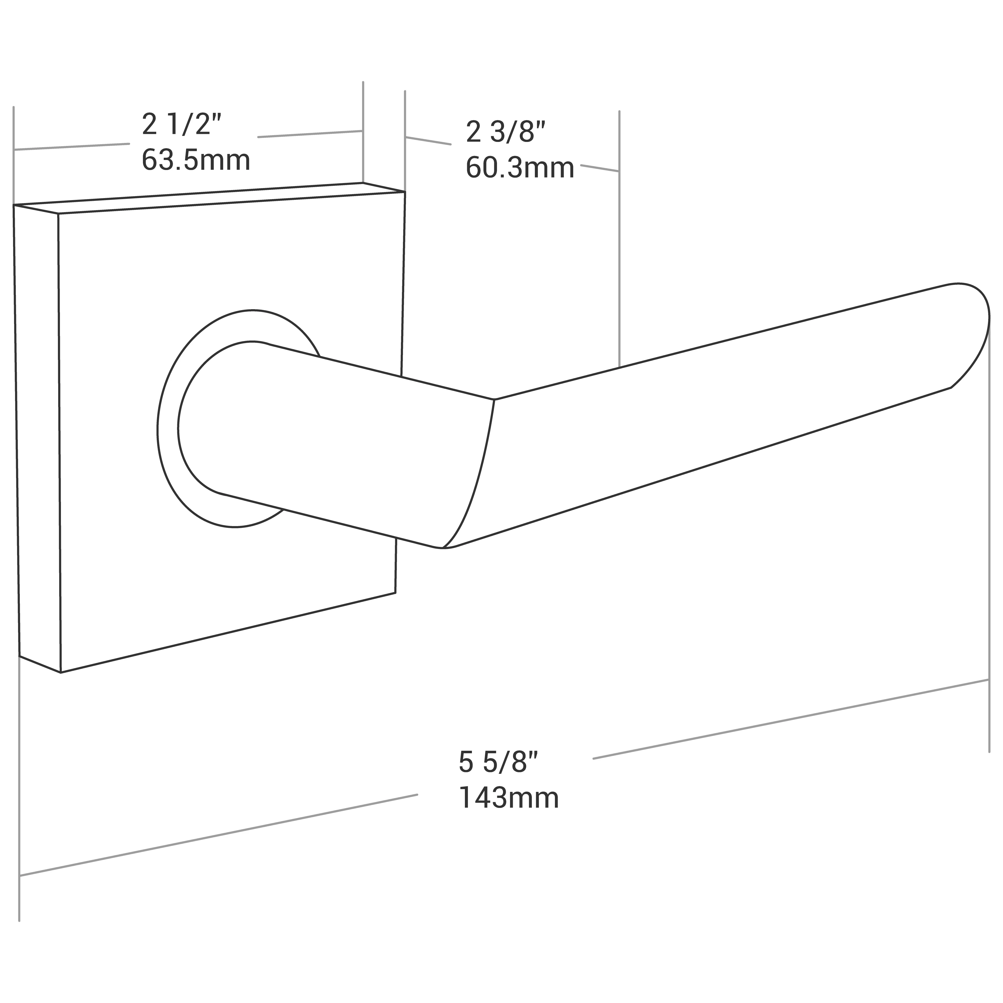 Door Lever Catania Privacy Black Matte - Image 3