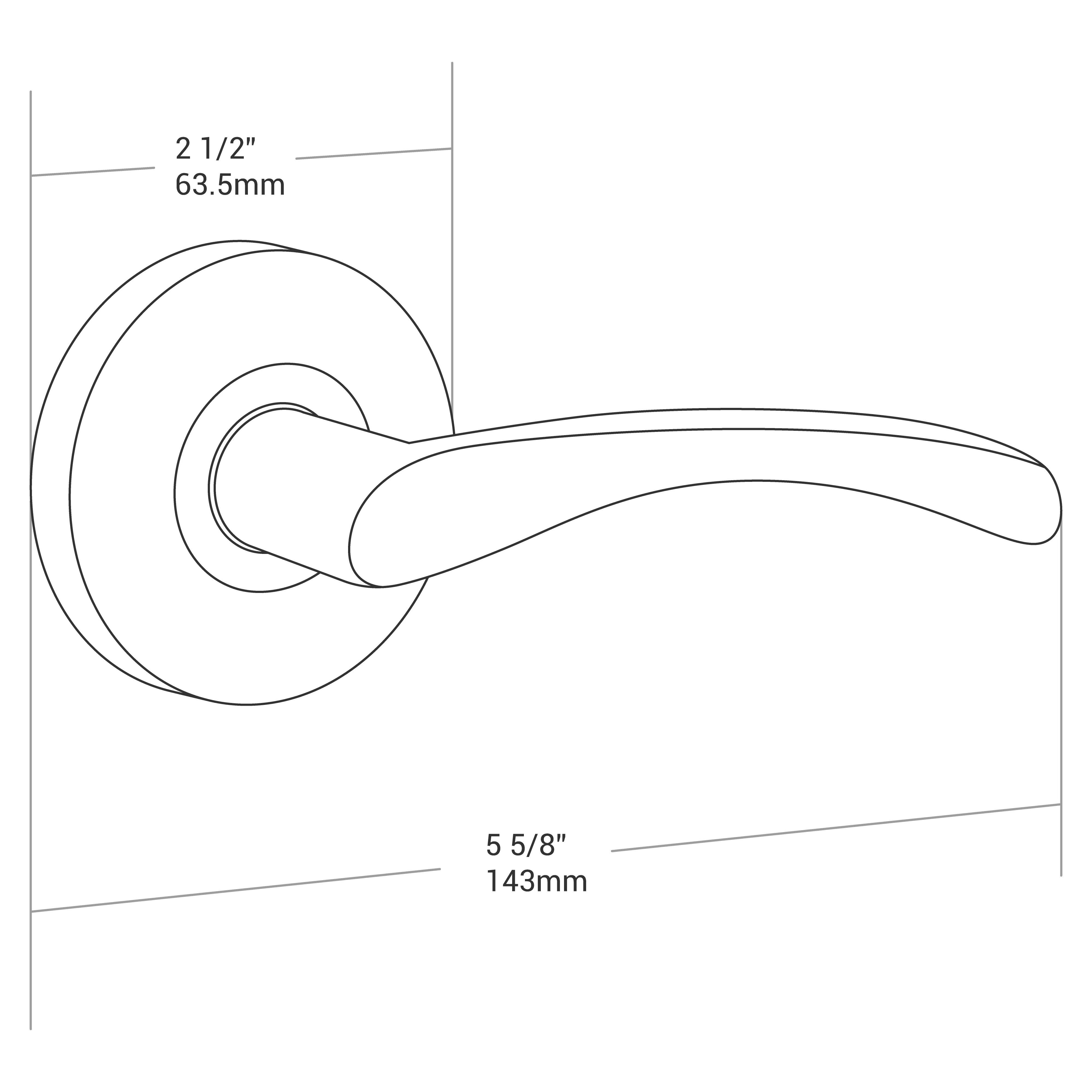 Door Lever Florence Privacy Chrome - Image 5