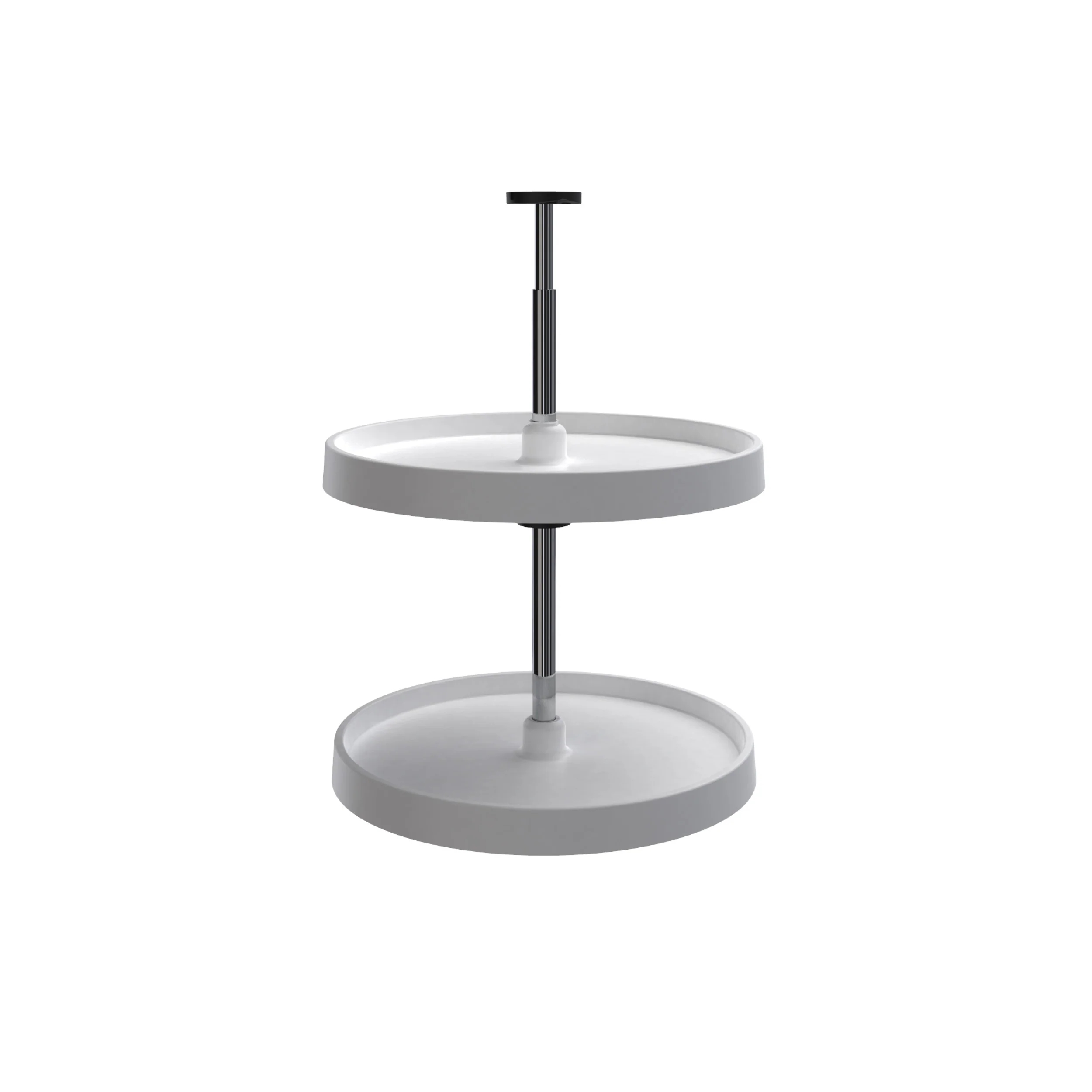 18 in White Polymer Full Cir Lazy Susans 2-Shelf White  18 in (457 mm) W x 18 in (457 mm) D x 26 in (660 mm) H - Image 8