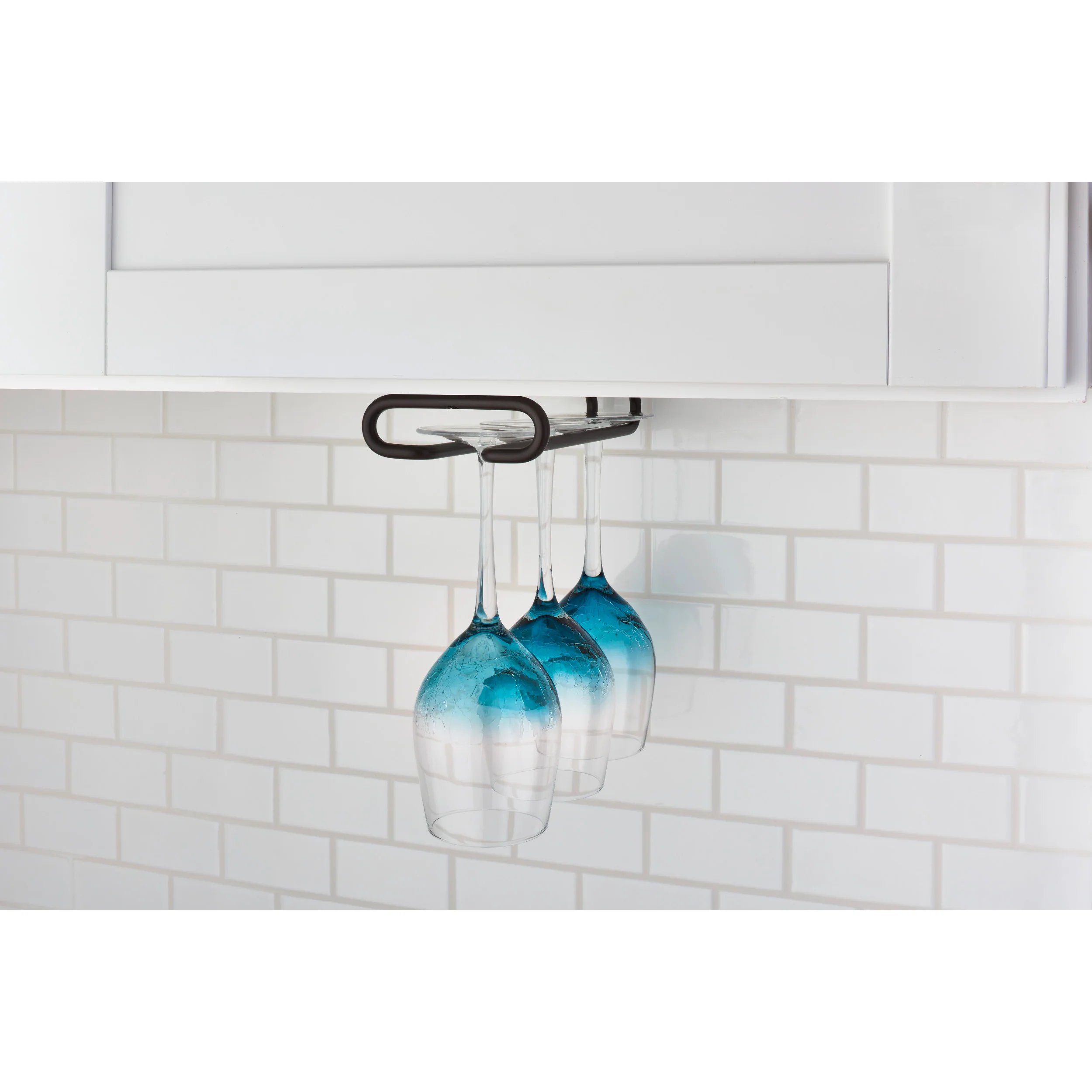 11 in Oil Rubbed Bronze Under Cabinet Stemware Holder Oil Rubbed Bronze  4.25 in (108 mm) W x 11 in (279 mm) D x 1.5 in (38 mm) H