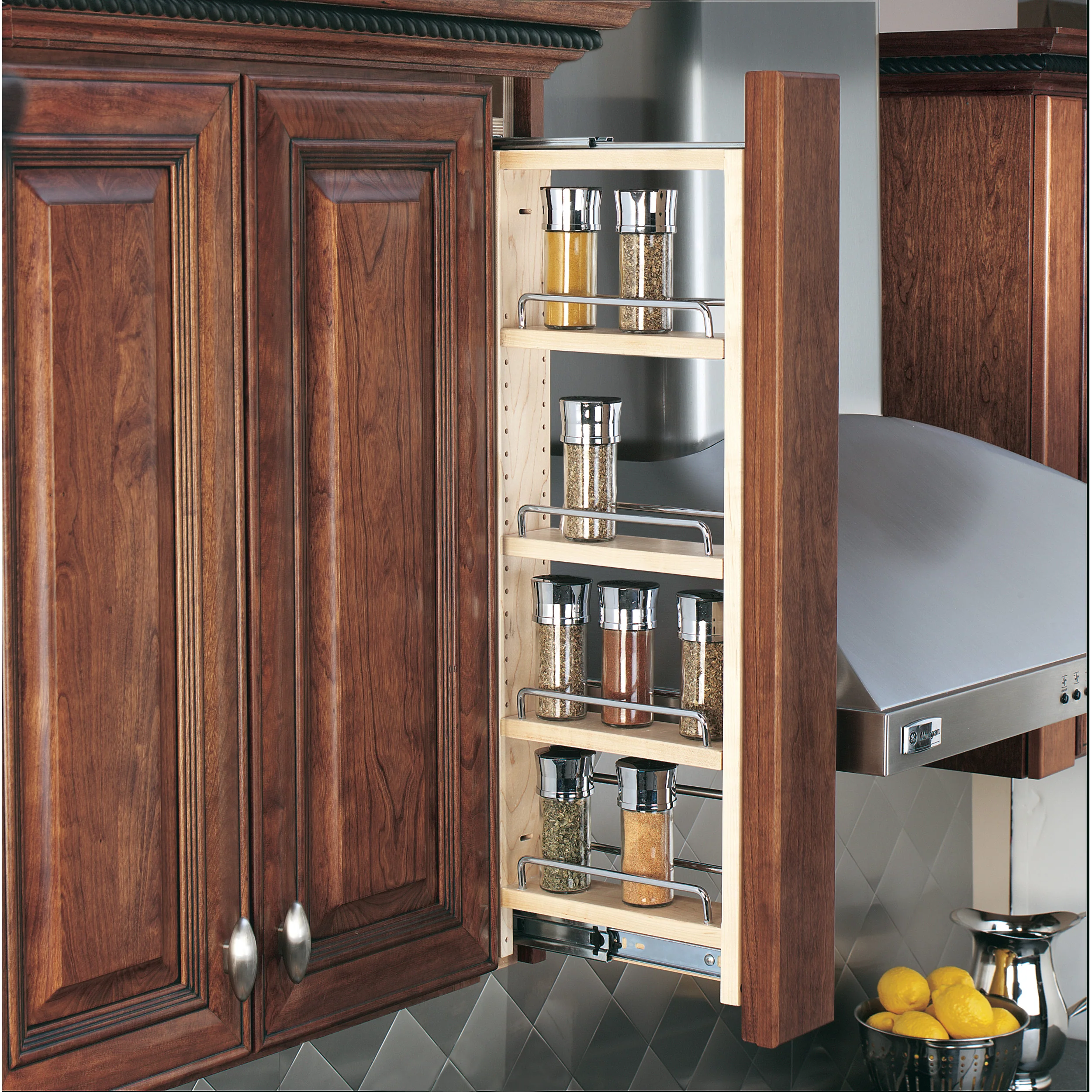 3 in. W x 36 in. H Pull-Out Between Cabinet Wall Filler Natural  3 in (76 mm) W x 11.13 in (283 mm) D x 36 in (914 mm) H - Image 3