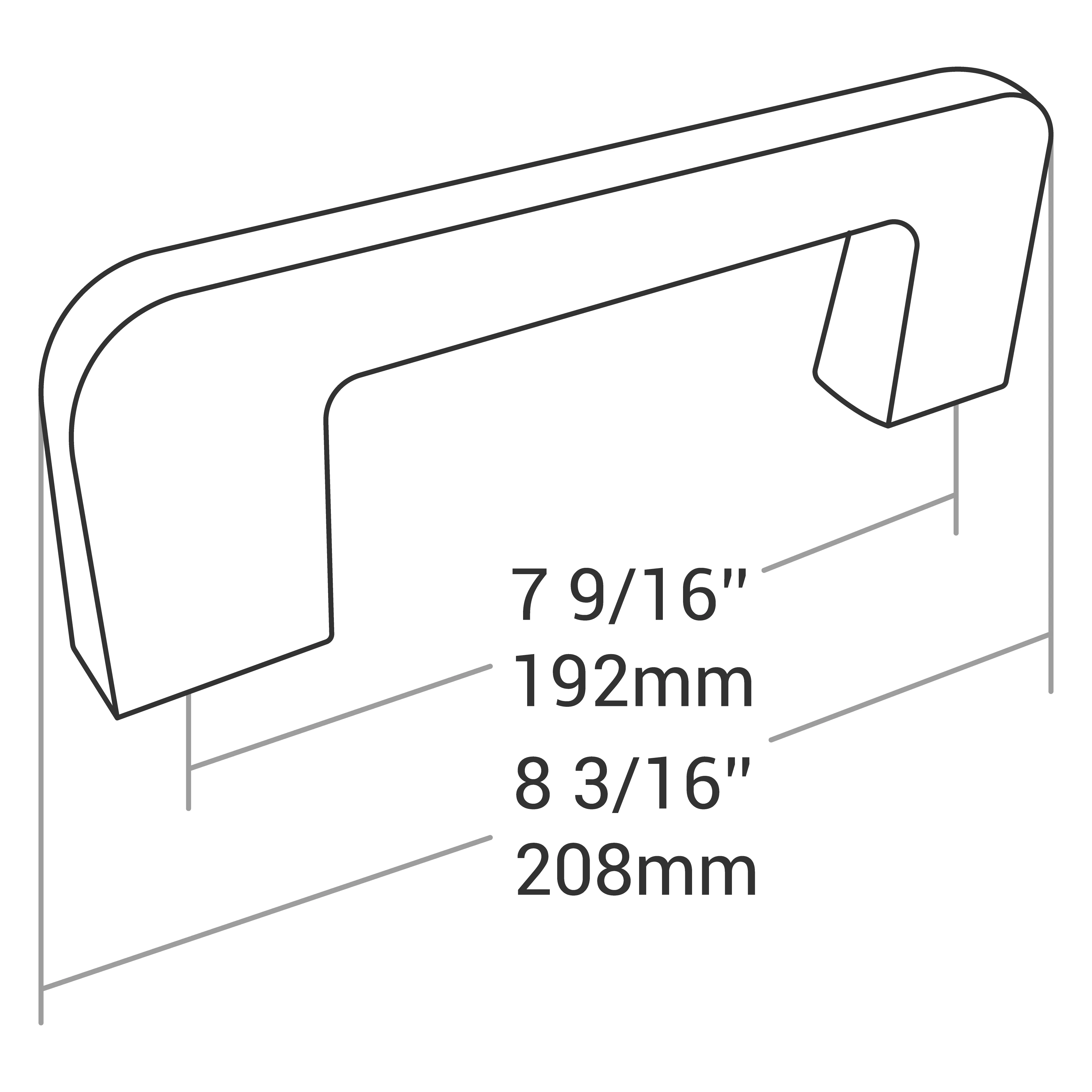 HANDLE BRUSHED NICKEL 192MM - Image 3
