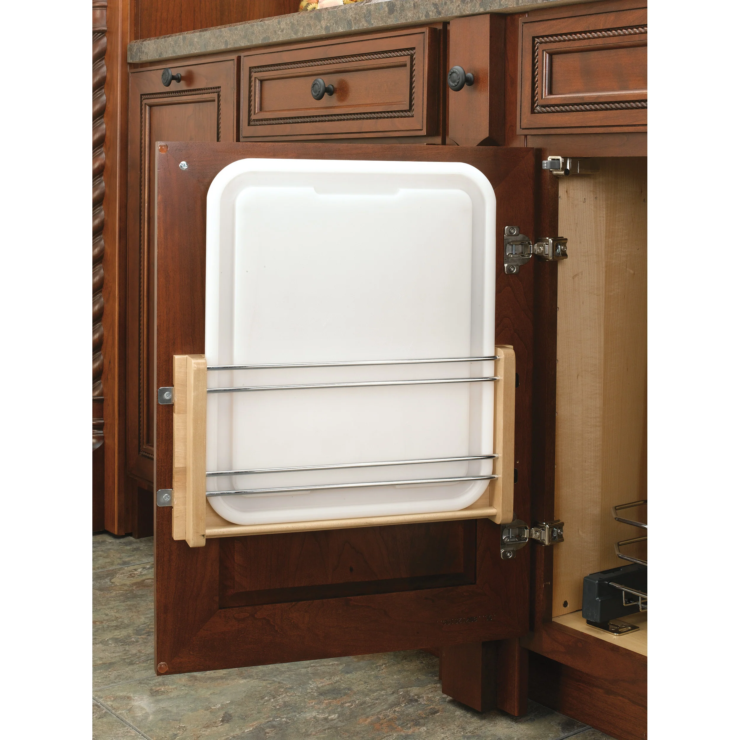 Door mount Polymer Cutting Board Natural  11.31 in (287 mm) W x 2 in (51 mm) D x 16.44 in (418 mm) H - Image 4