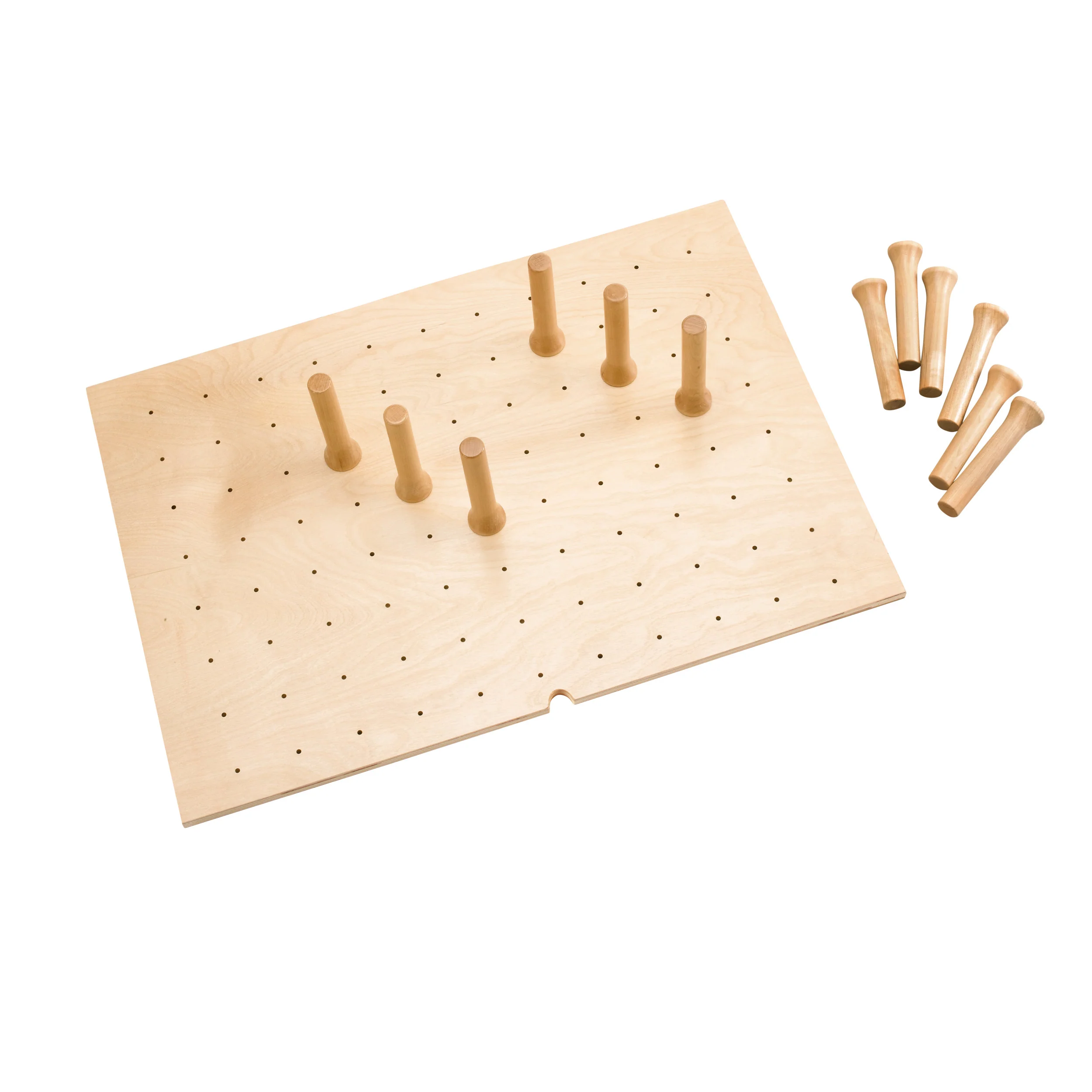 Medium 30 x 21 Wood Peg Board System w/12 pegs Natural 30.25 in (768 mm) W x 21.25 in (540 mm) D x 6.63 in (168 mm) H