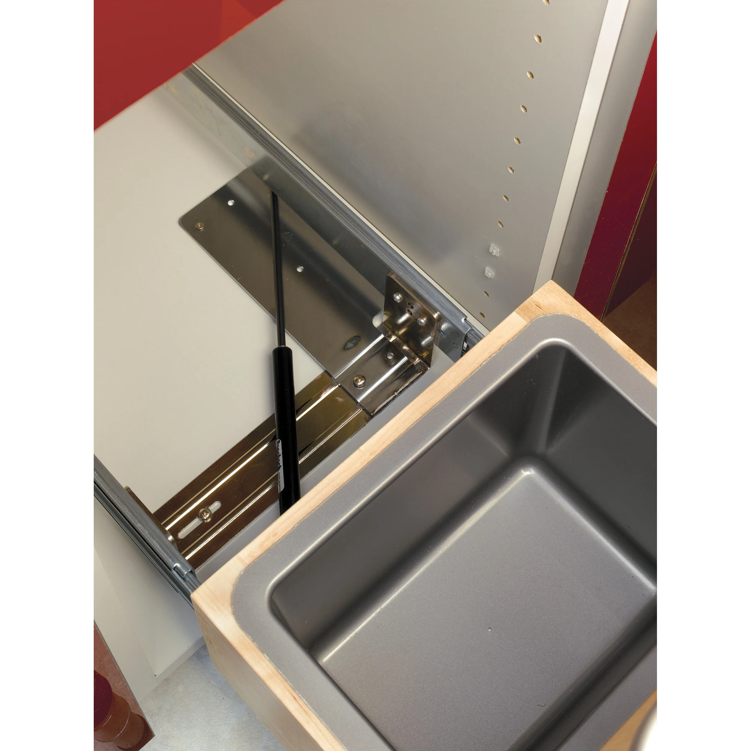 50 Qrt Pull-Out Waste Container Natural  12 in (305 mm) W x 21.75 in (552 mm) D x 23.19 in (589 mm) H - Image 3