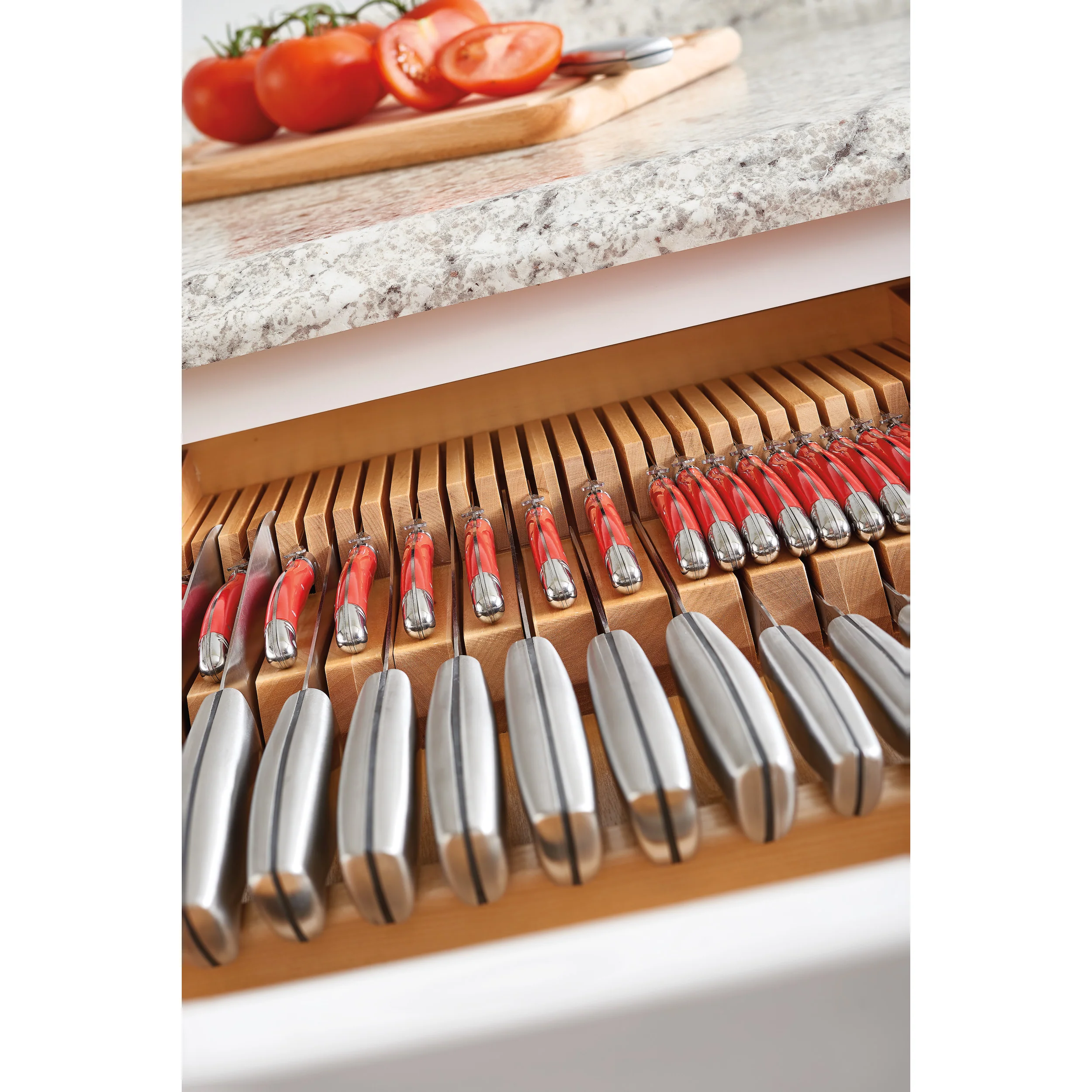 Double Knife Block Drawer Insert-Wood Natural 18.5 in (470 mm) W x 22 in (559 mm) D x 2 in (51 mm) H - Image 2