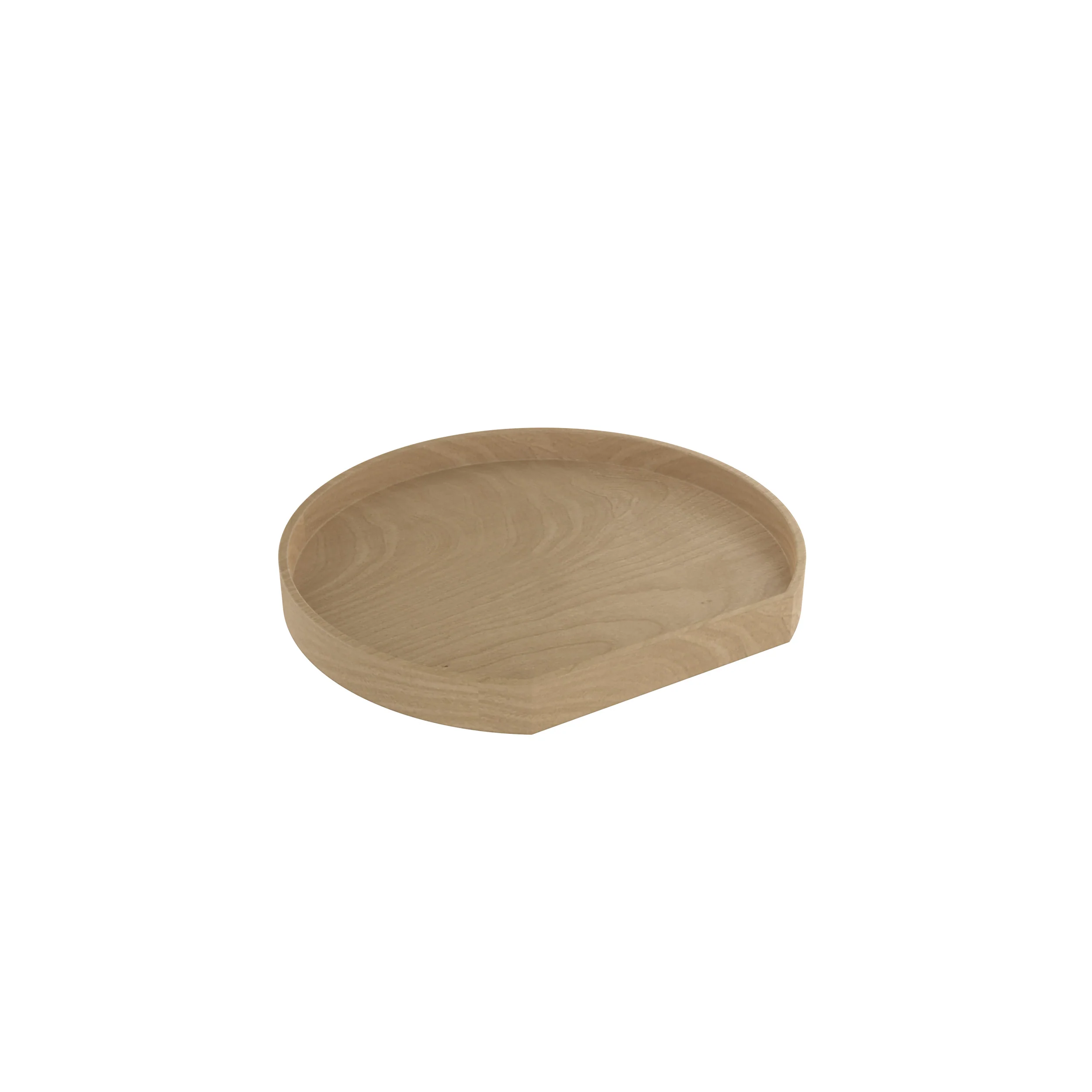 22 in Wood D-Shape Lazy Susan w/Swivel Bearing Natural 22 in (559 mm) W x 22 in (559 mm) D x 2.38 in (60 mm) H - Image 4