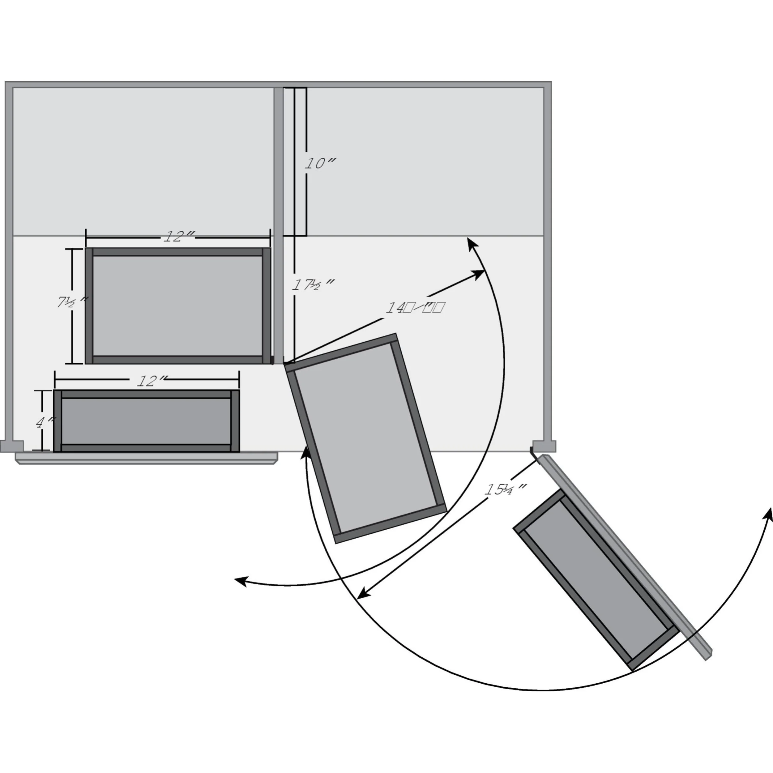 51 in Swing Out Pantry Kit Natural 12 in (305 mm) W x 7.5 in (191 mm) D x 51 in (1295 mm) H - Image 4