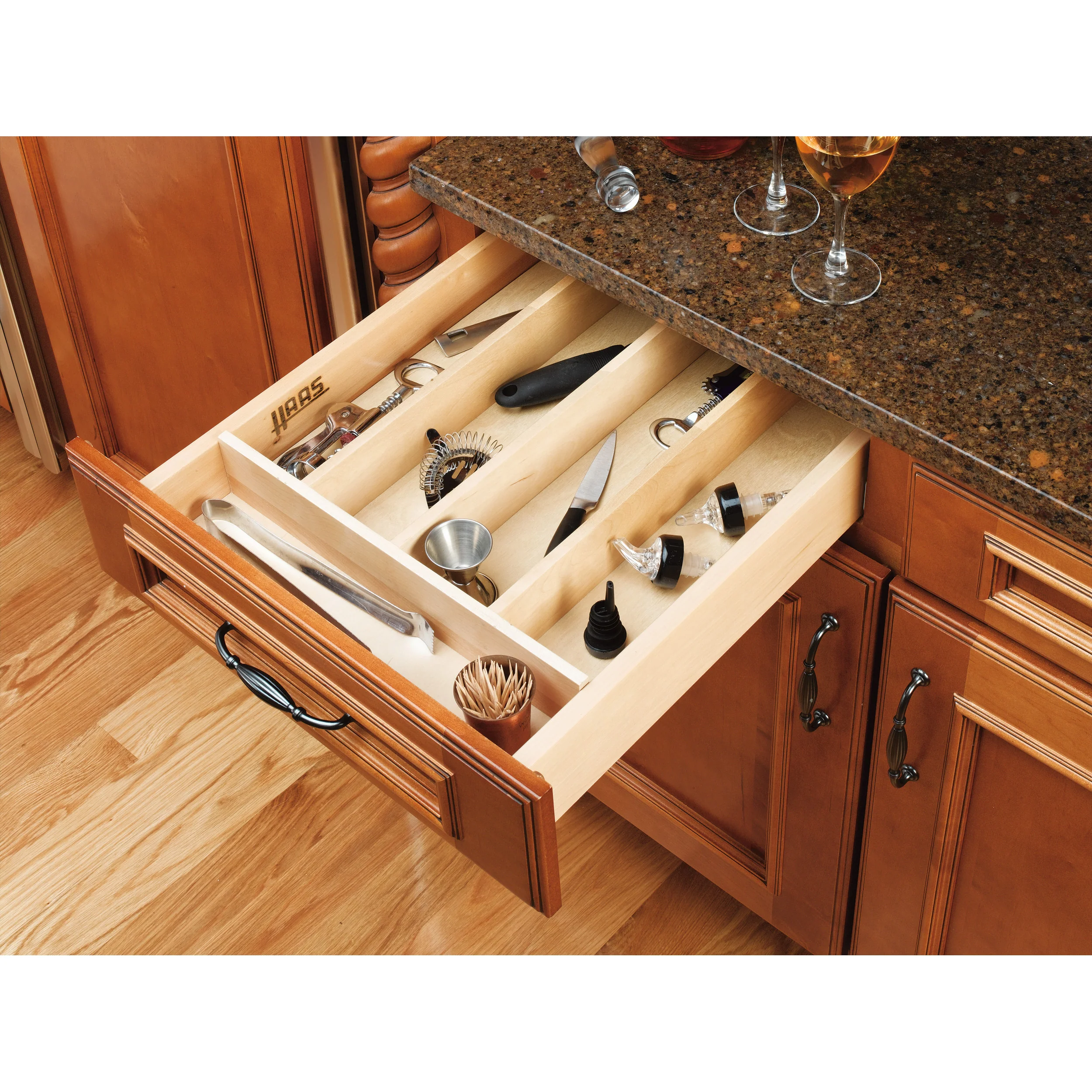 18.5 in Tall Wood Utility Tray Insert Natural 18.5 in (470 mm) W x 22 in (559 mm) D x 2.88 in (73 mm) H - Image 5