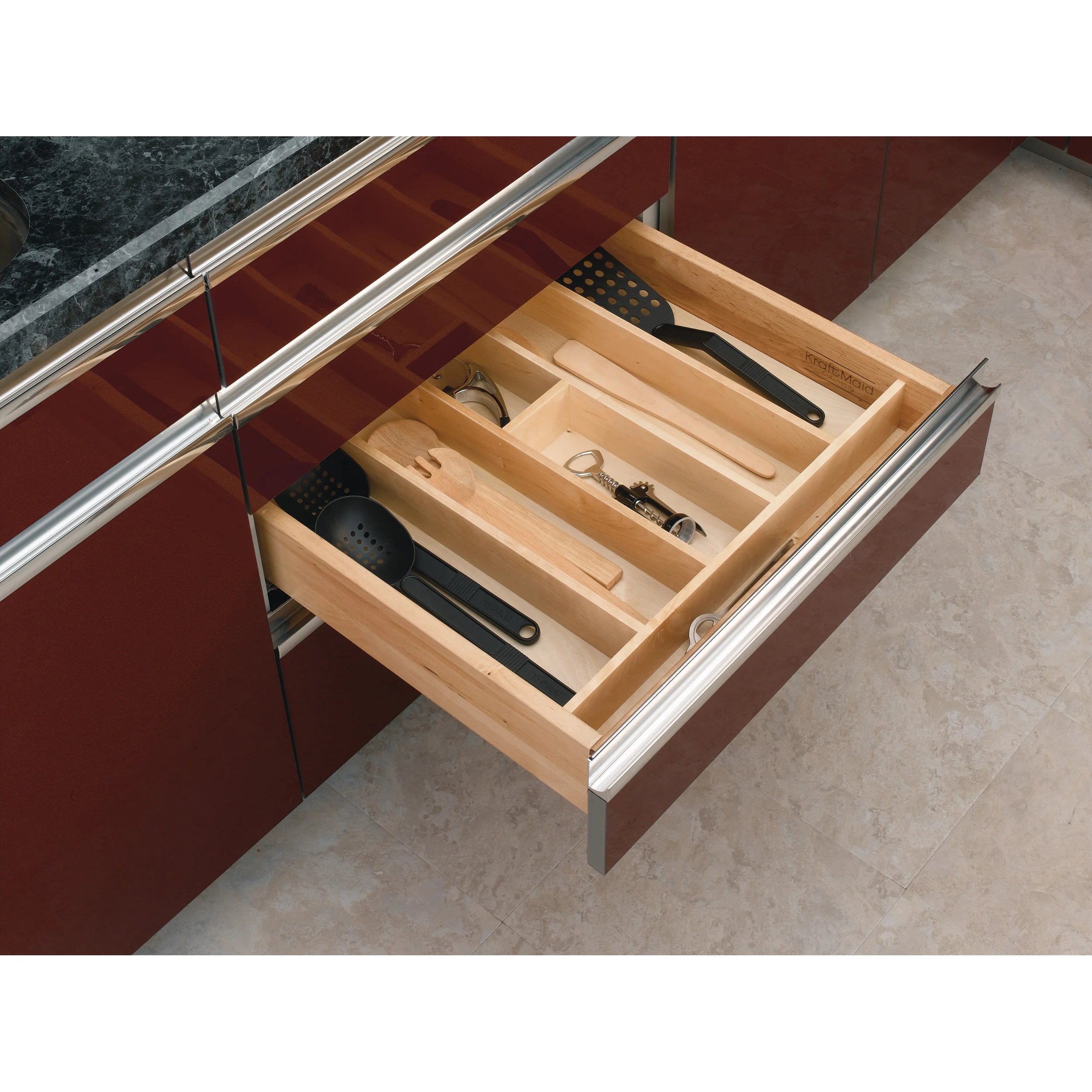 24 in Tall Wood Utility Tray Insert Natural 24 in (610 mm) W x 22 in (559 mm) D x 2.88 in (73 mm) H - Image 3