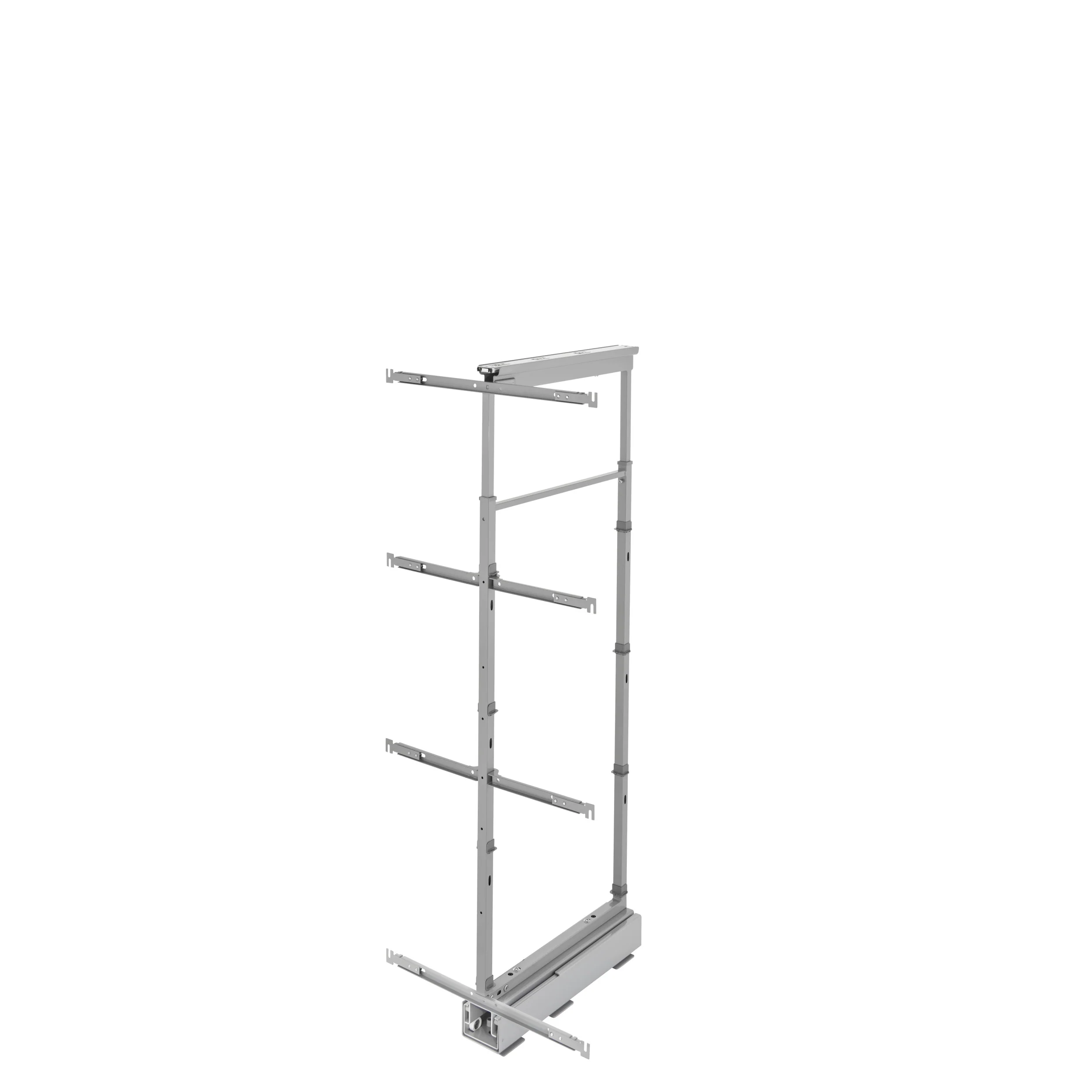16 in Chrome Solid Bottom Pantry Pullout Soft Close Gray  16.25 in (413 mm) W x 21.67 in (550 mm) D x 58.25 in (1480 mm) H - Image 3
