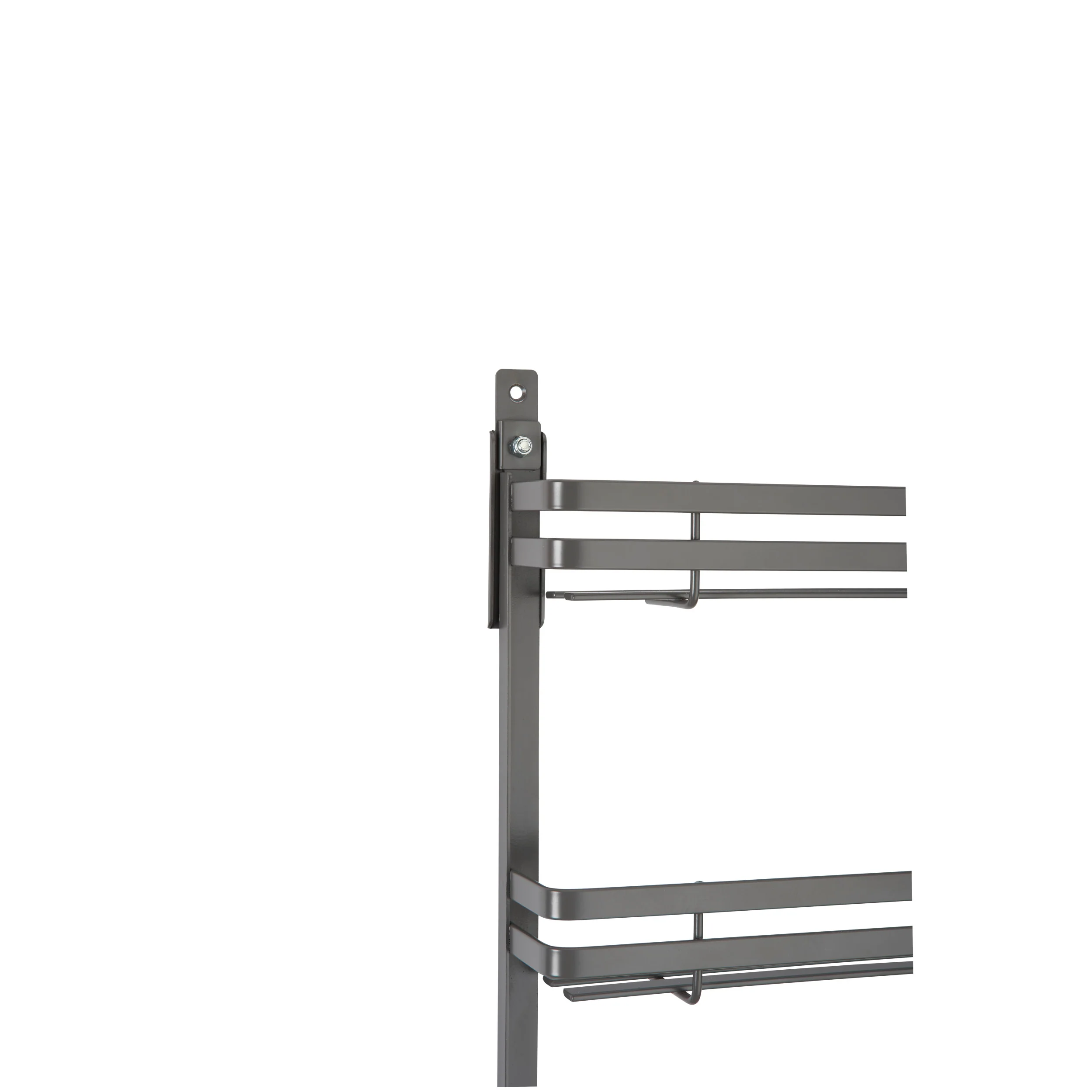 Large Flat Metal Door mount Spice Rack Orion Gray 13.62 in (346 mm) W x 2.48 in (63 mm) D x 23.35 in (593 mm) H - Image 3
