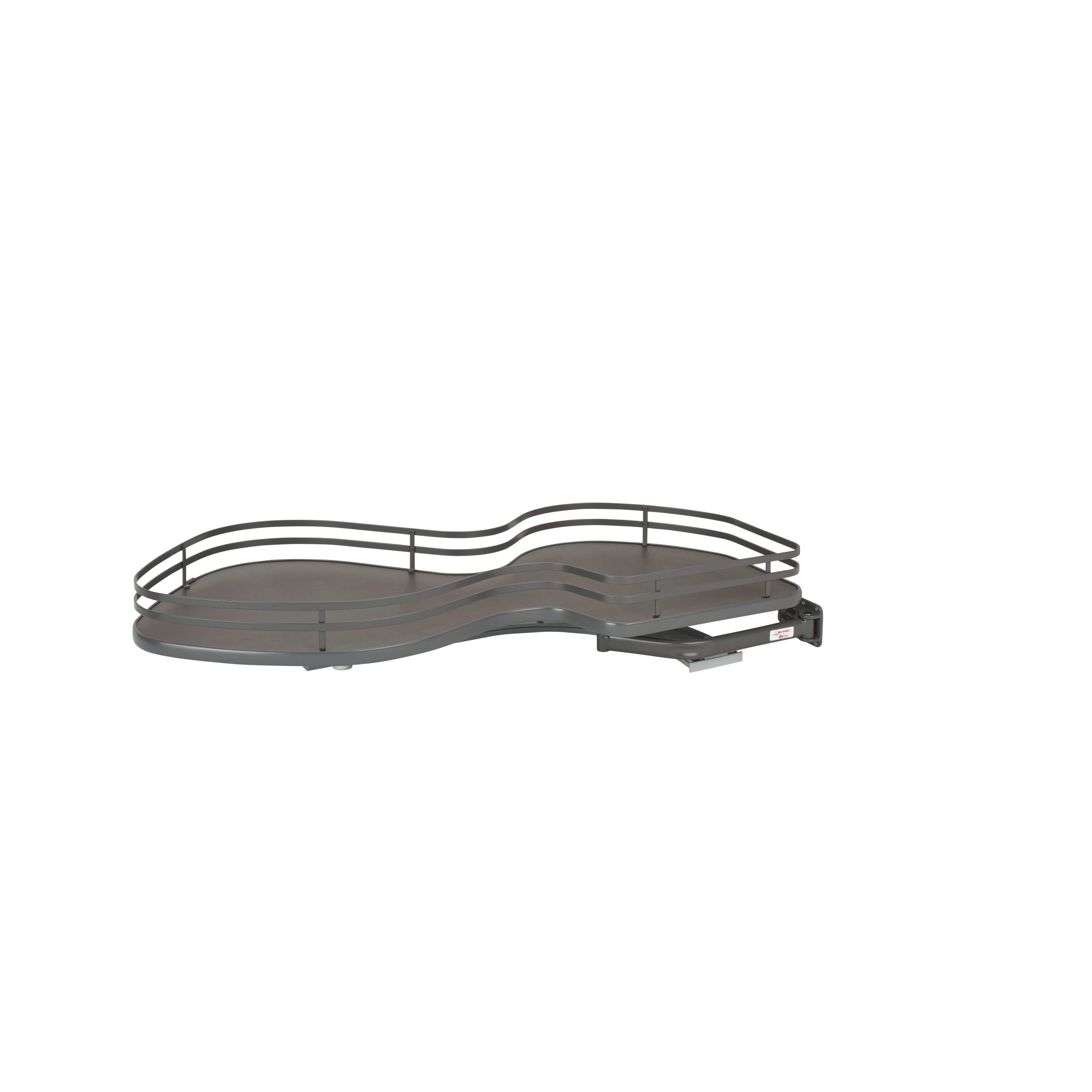 18 in Single-Tier Organizer for a Blind Left Gray  37.6 in (955 mm) W x 21.55 in (547 mm) D x 6.5 in (165 mm) H - Image 3