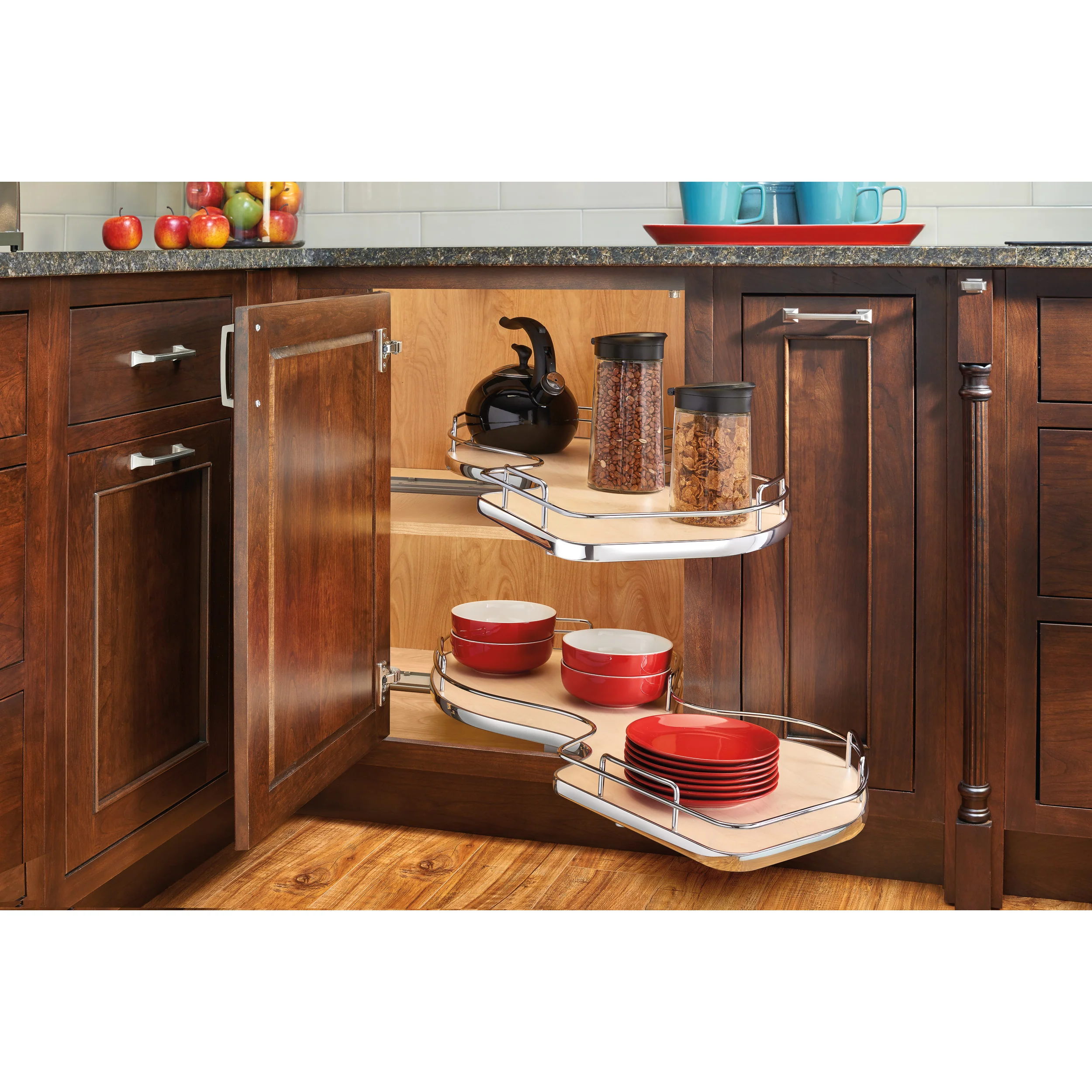 15 in Two-Tier Organizer for a Blind Left Natural  33 in (838 mm) W x 21.88 in (556 mm) D x 24.44 in (621 mm) H - Image 12