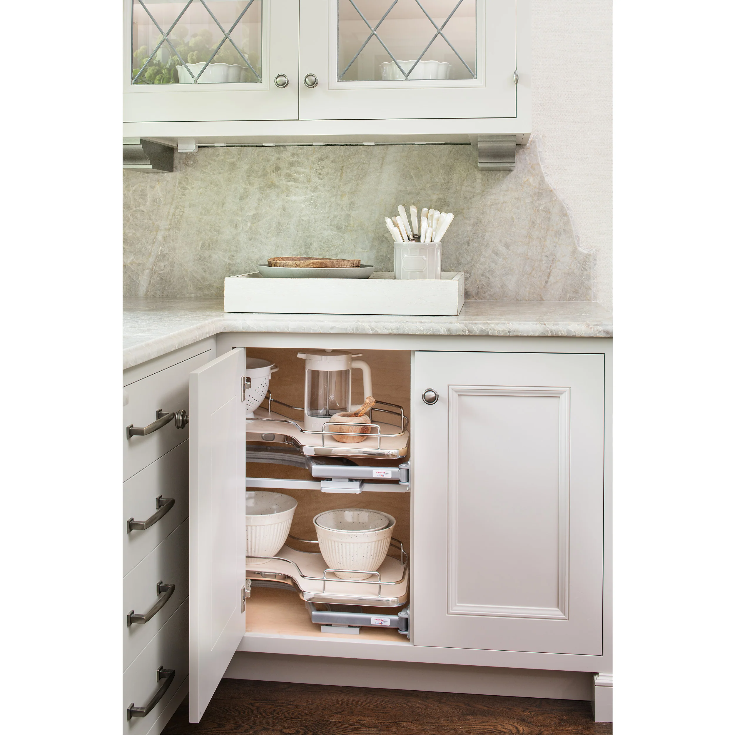 15 in Two-Tier Organizer for a Blind Left Natural  33 in (838 mm) W x 21.88 in (556 mm) D x 24.44 in (621 mm) H - Image 16