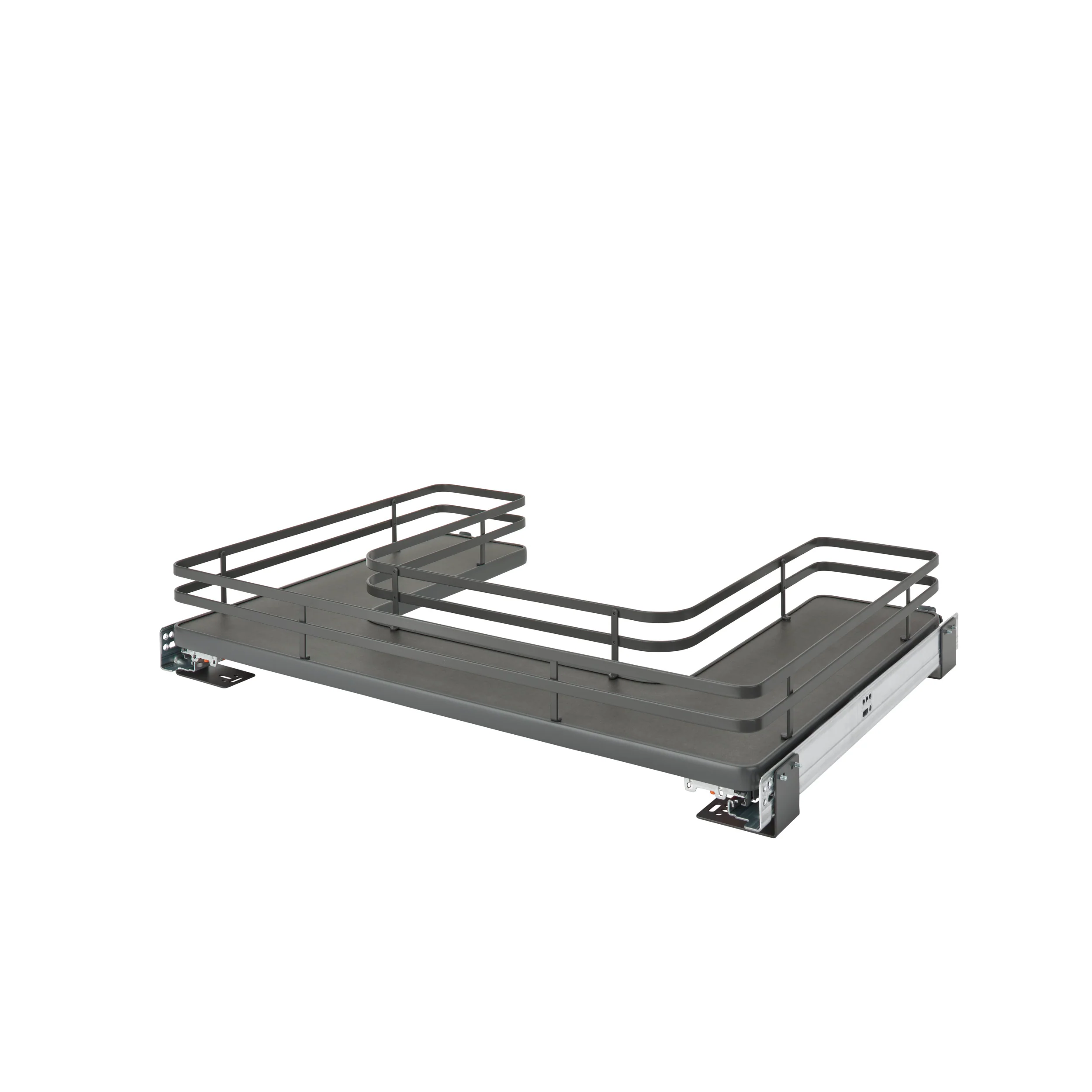 30 in Orion Gray U-Shaped Solid Bottom Pull Out w/ Soft-Close Gray  29.69 in (754 mm) W x 21.69 in (551 mm) D x 5.75 in (146 mm) H - Image 4