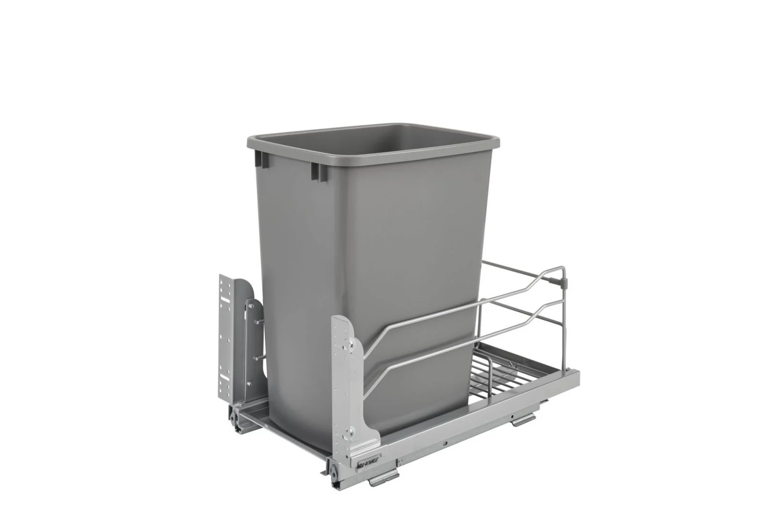 35 Qrt Pull-Out Waste Container Soft-Close Metallic Silver 10.88 in (276 mm) W x 22.25 in (565 mm) D x 18.94 in (481 mm) H - Image 5