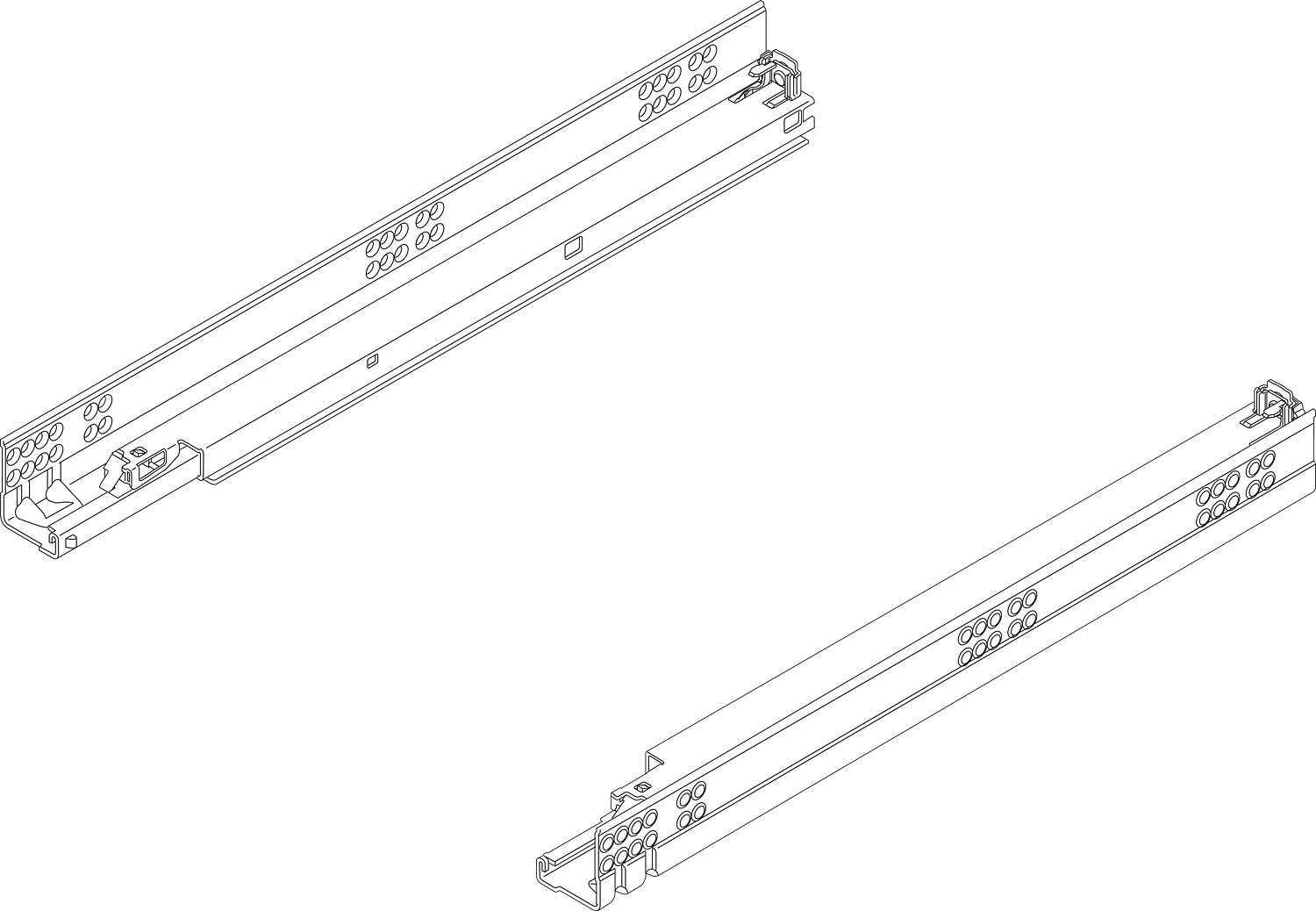 DISCONTINUED - TANDEM plus 562 - full extension drawer runners 18'' Zinc-Plated