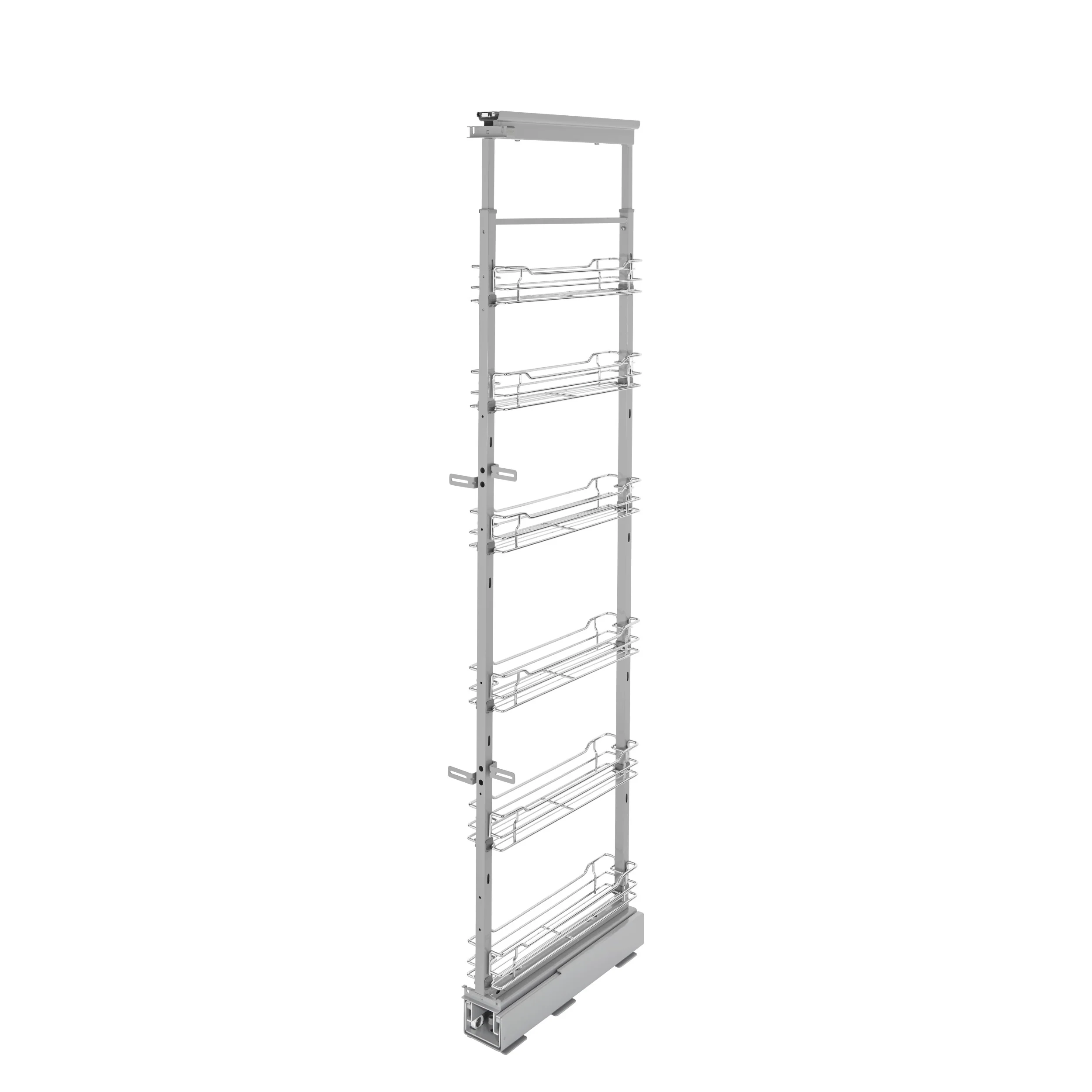 4-1/8 in Chrome Basket Pantry Pullout Soft Close Chrome 4.5 in (114 mm) W x 21.69 in (551 mm) D x 73.63 in (1870 mm) H - Image 5
