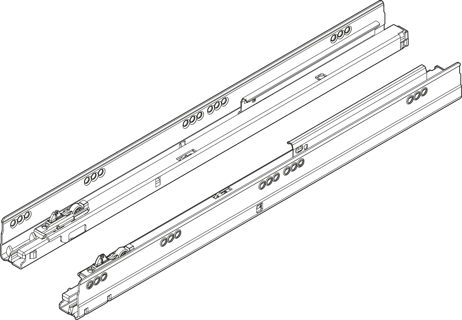 TANDEMBOX Cabinet profile (75 lbs) Ident 22'' Zinc-Plated - Image 2