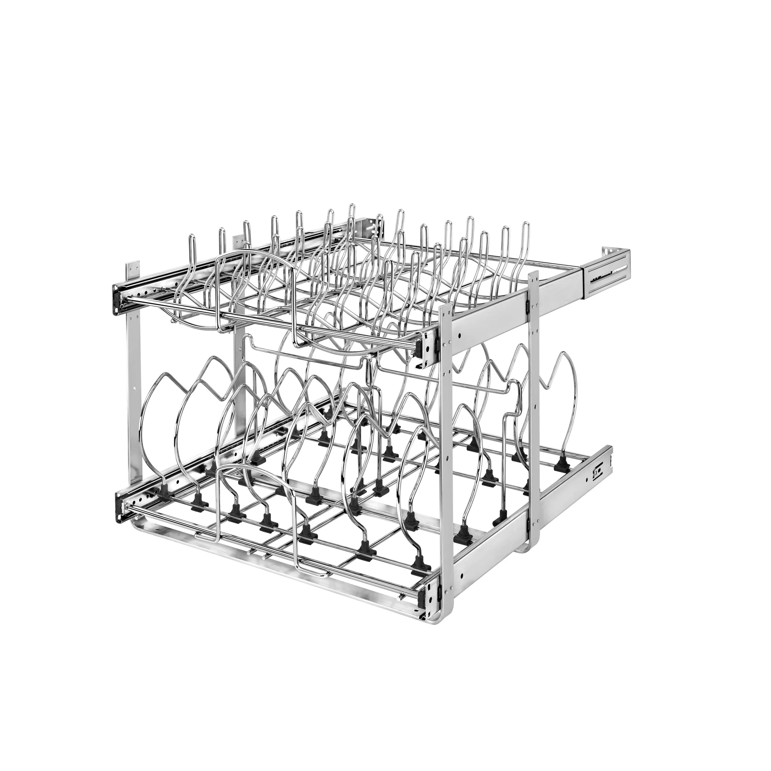 21 in Two-Tier Cookware Organizer Chrome 20.75 in (527 mm) W x 22 in (559 mm) D x 18.13 in (461 mm) H - Image 2
