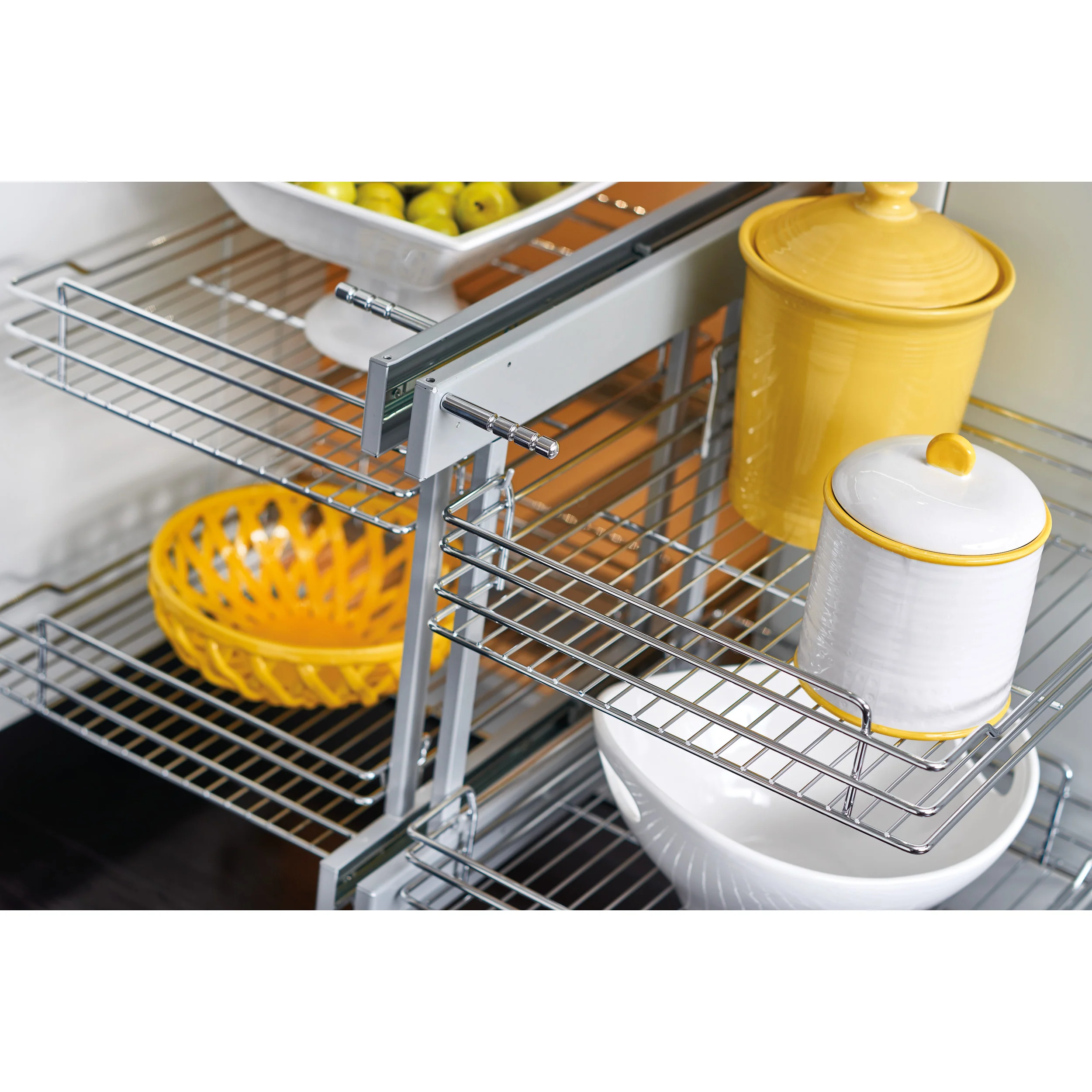 18 in Chrome Blind Corner Organizer Chrome 32.25 in (819 mm) W x 20.12 in (511 mm) D x 21 in (533 mm) H - Image 6