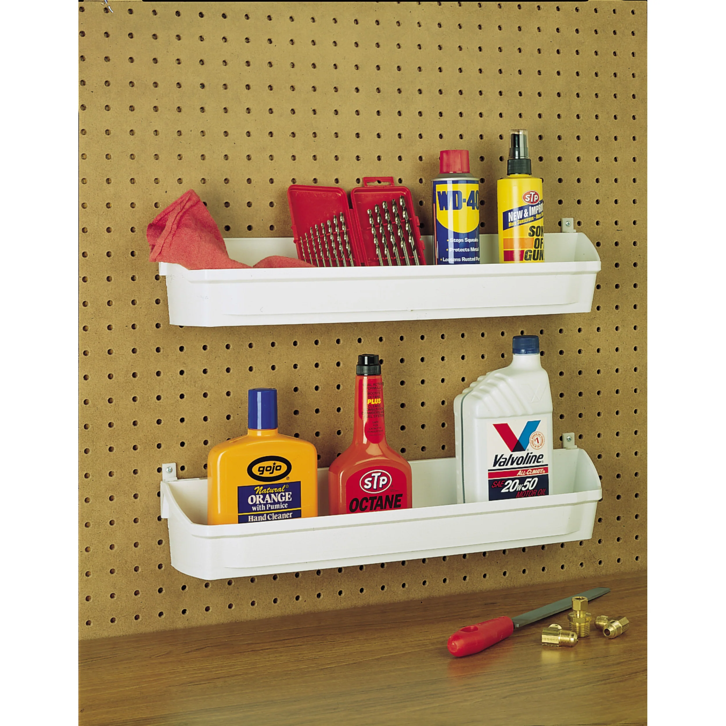 8 in Door Storage Bins Set (White) White  7.88 in (200 mm) W x 4.25 in (108 mm) D x 3.56 in (90 mm) H - Image 5