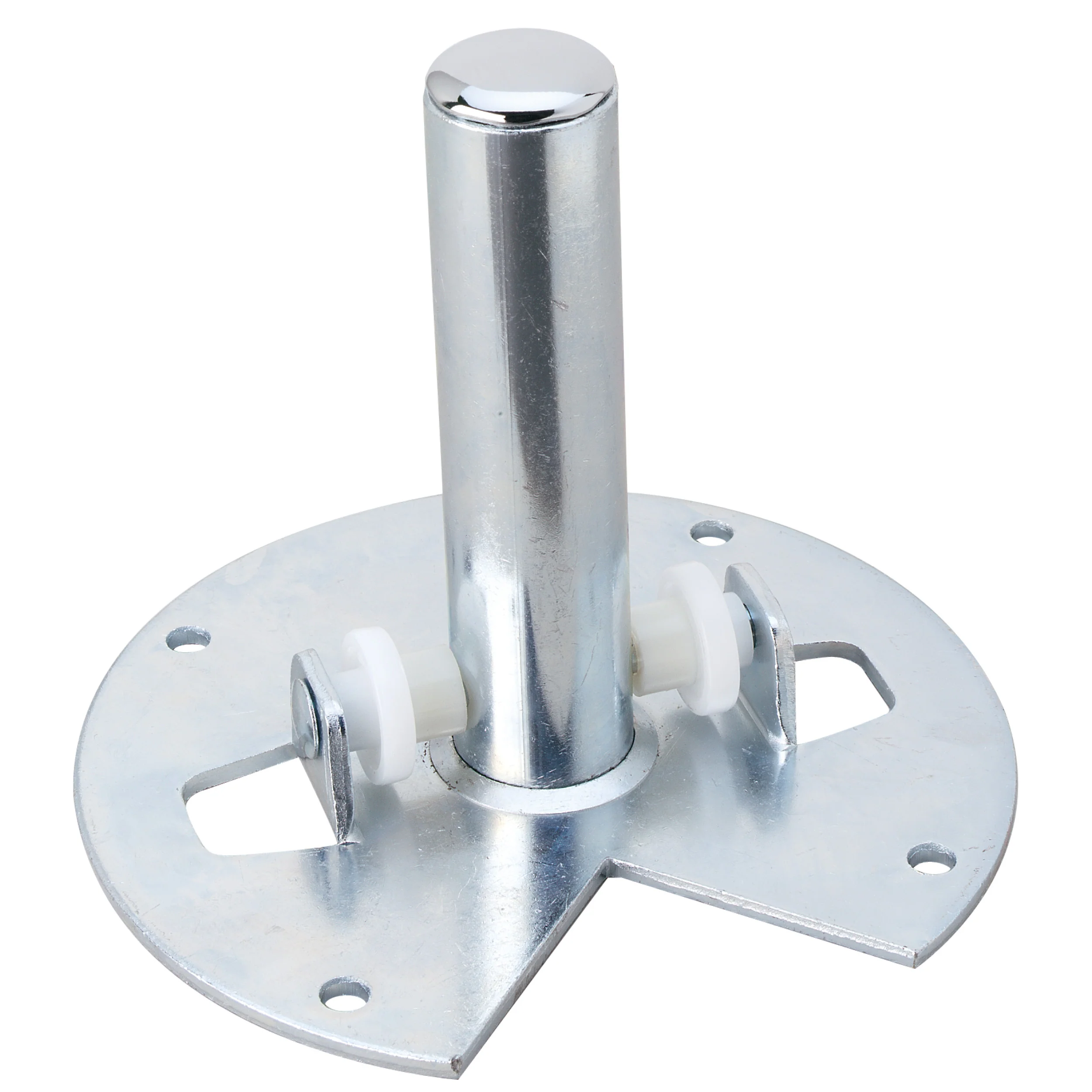 18 in White Polymer Kidney Lazy Susan w/bottom mount White 18 in (457 mm) W x 18 in (457 mm) D x 5 in (127 mm) H