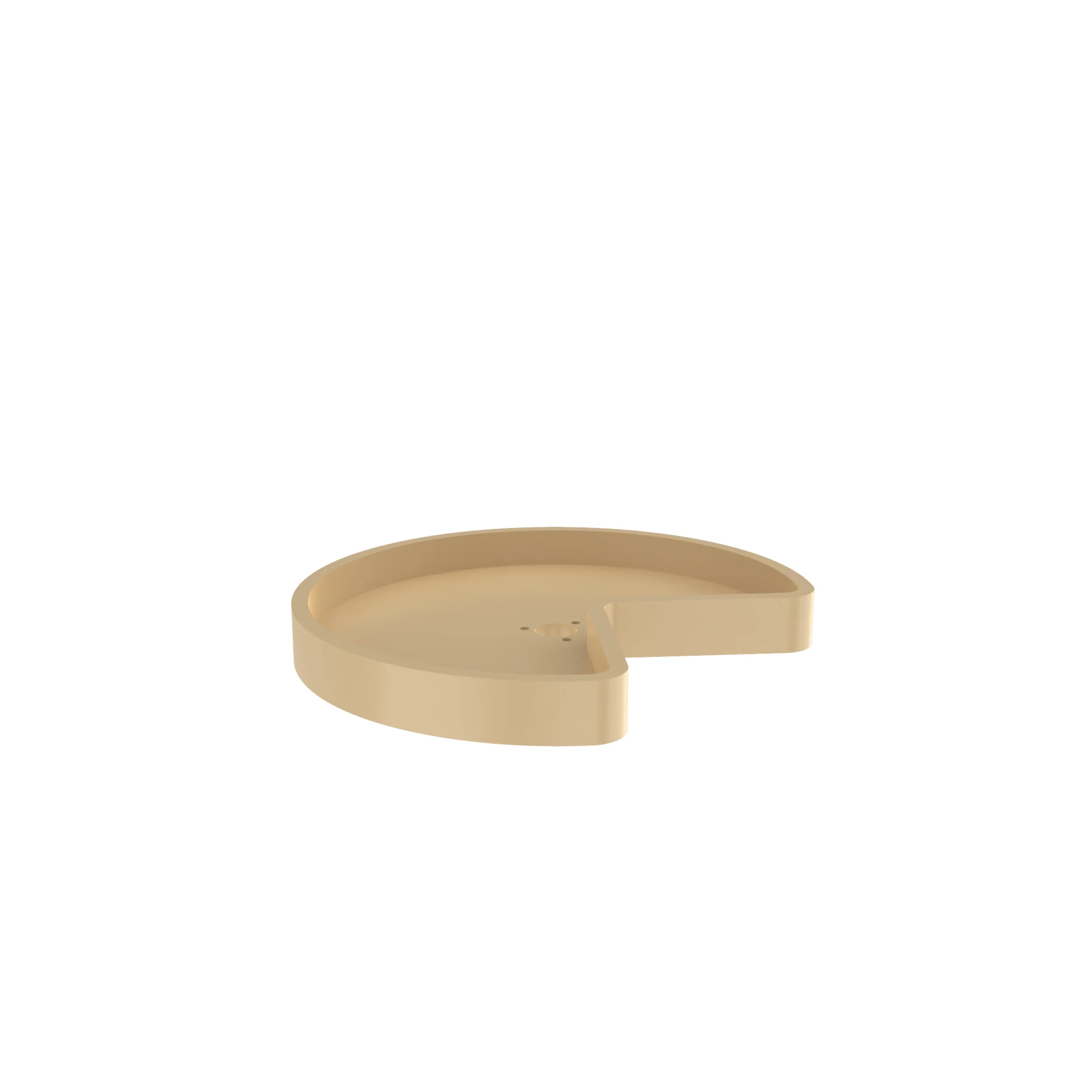 18 in Almond Polymer Kidney Lazy Susan Shelf Only Almond  18 in (457 mm) W x 18 in (457 mm) D x 1.3 in (33 mm) H - Image 2