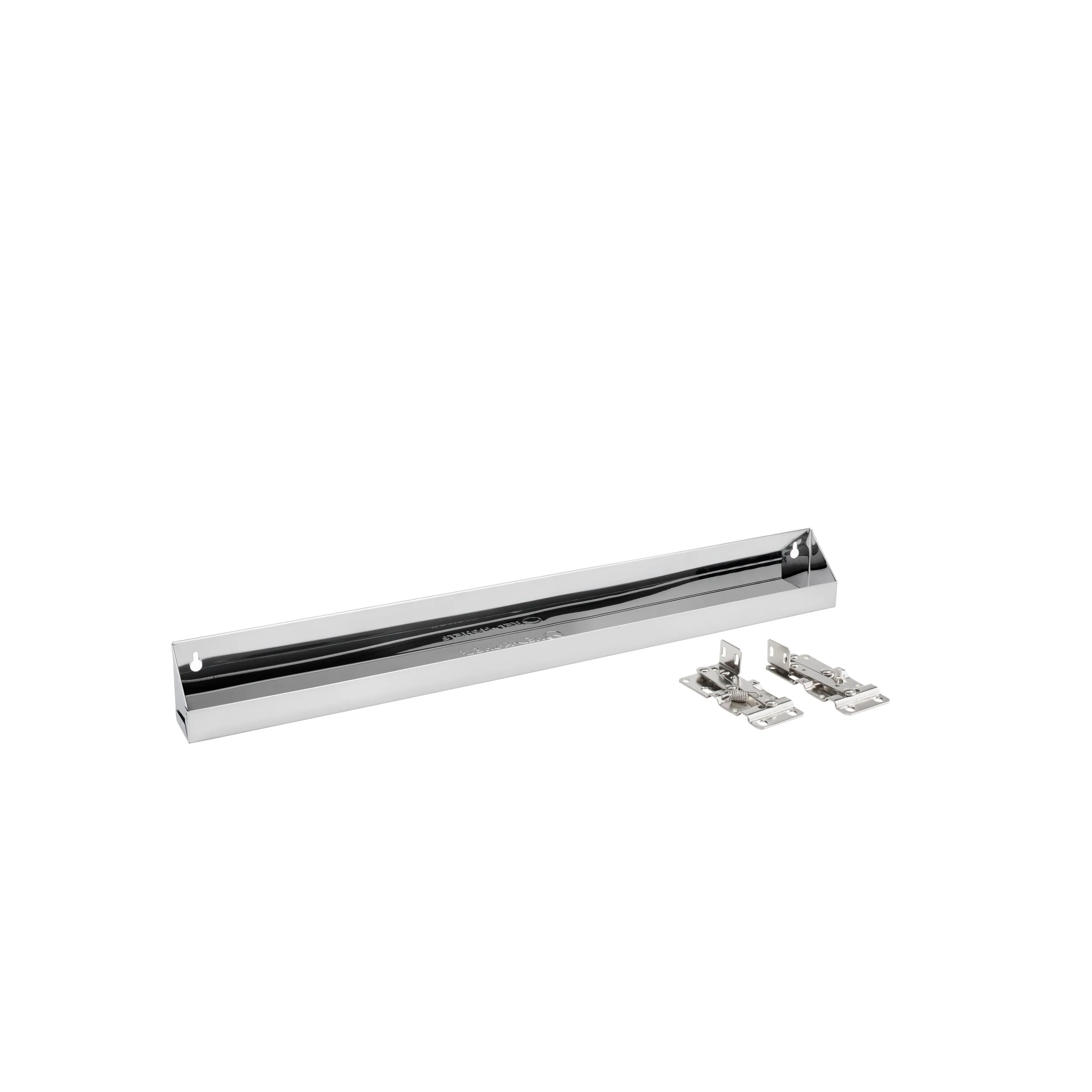 28 in Stainless Steel Tip-Out Tray Silver  28 in (711 mm) W x 2.13 in (54 mm) D x 3 in (76 mm) H - Image 2