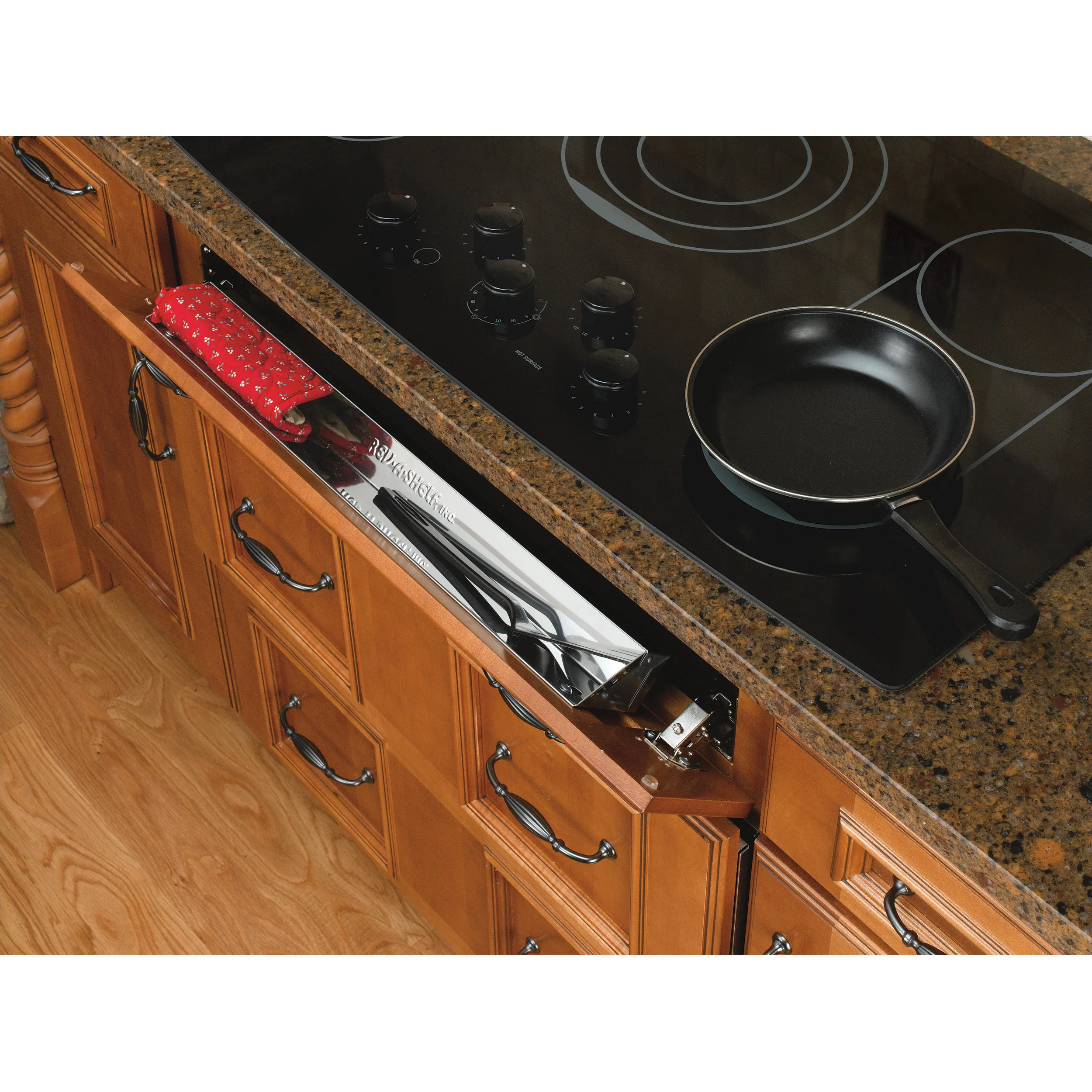 31 in Stainless Steel Tip-Out Tray Silver 31 in (787 mm) W x 2.13 in (54 mm) D x 3 in (76 mm) H - Image 5