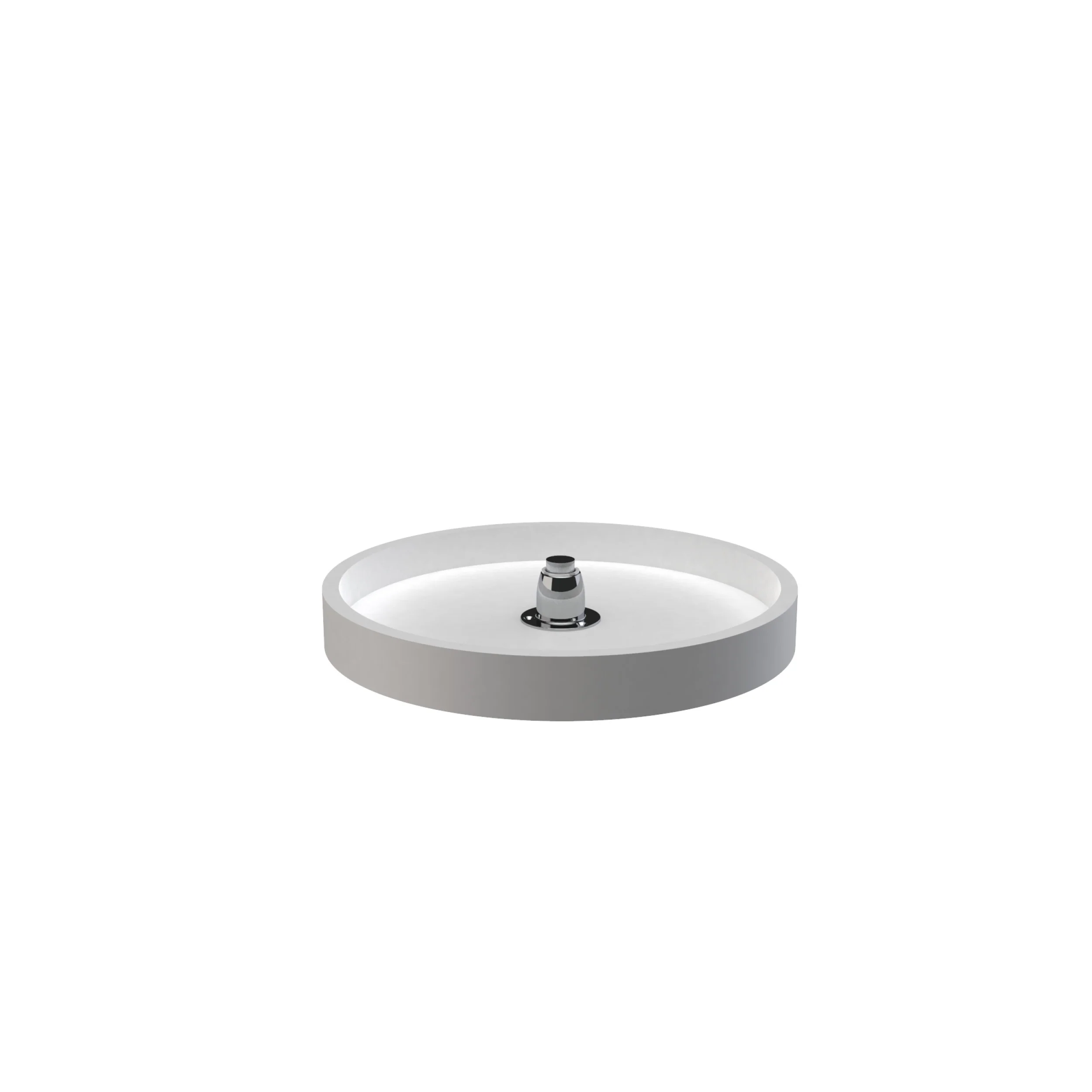 16 in White Polymer Full Circle Lazy Susan w/bottom mount White  16 in (406 mm) W x 16 in (406 mm) D x 5 in (127 mm) H - Image 3