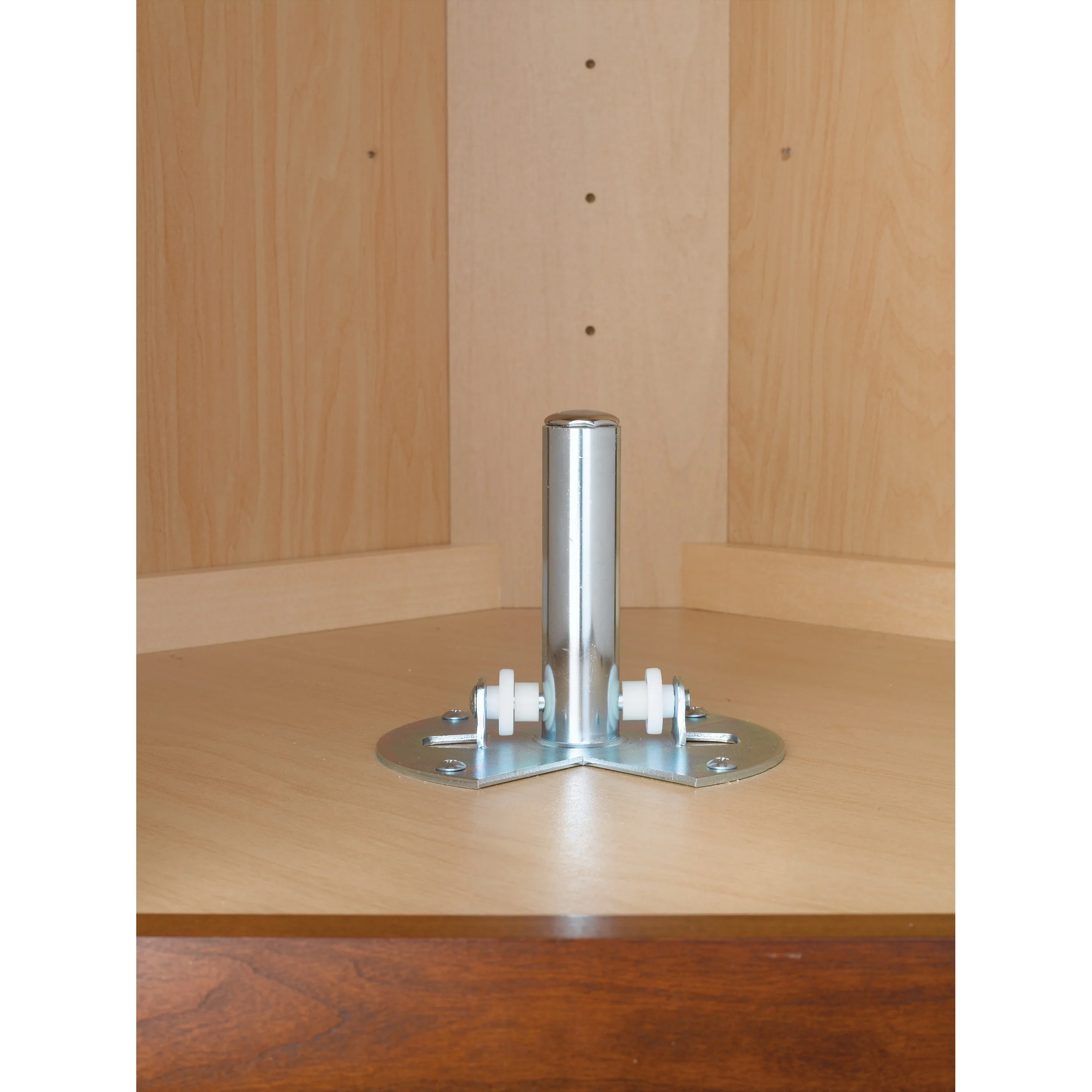 20 in Almond Polymer Full Circle Lazy Susan w/bottom mount Almond 20 in (508 mm) W x 20 in (508 mm) D x 2.5 in (64 mm) H