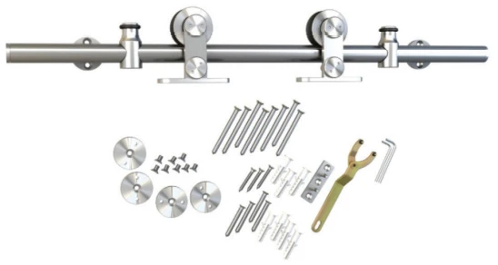 BARNDOORKIT RND RAIL TOP MNT 6.5 SS