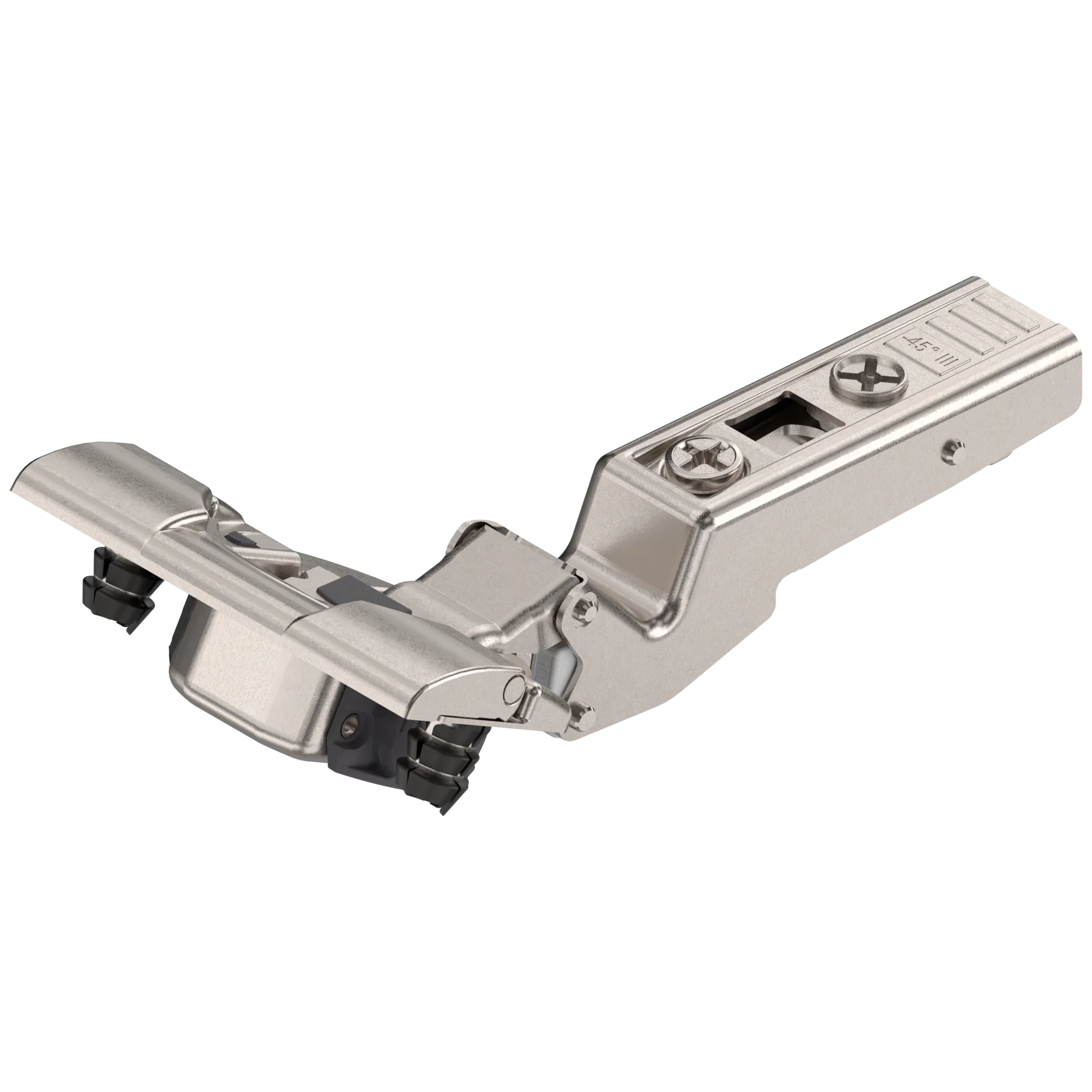Blum CLIP top BLUMOTION hinges - special applications Angled hinges -45° Nickel