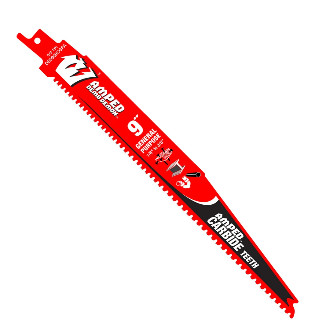 Amped(TM) Demo Demon(TM) Carbide Teeth Reciprocating Saw Blade For General Purpose Cuts - Image 2