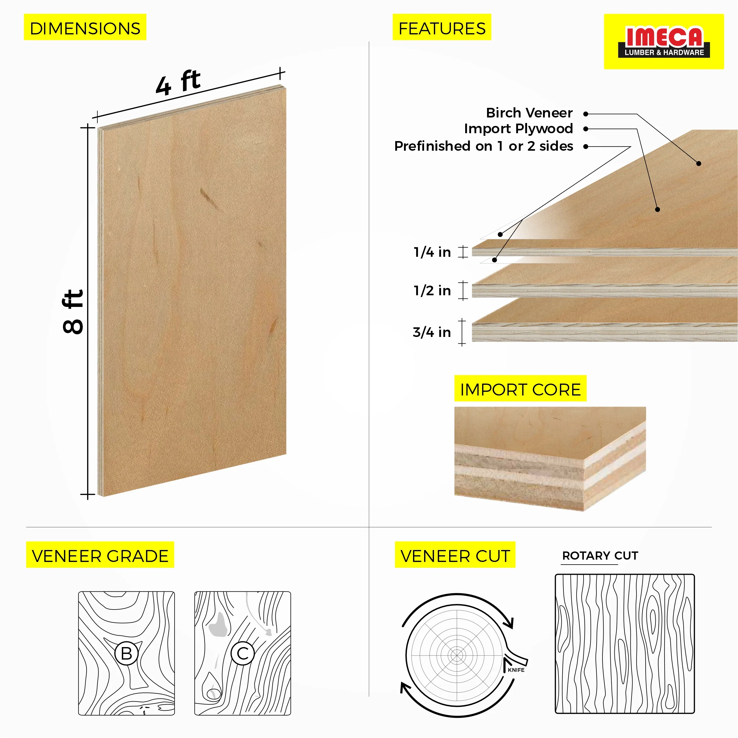 Birch Prefinished Plywood 4 ft x 8 ft (Imported Plywood) - Image 16