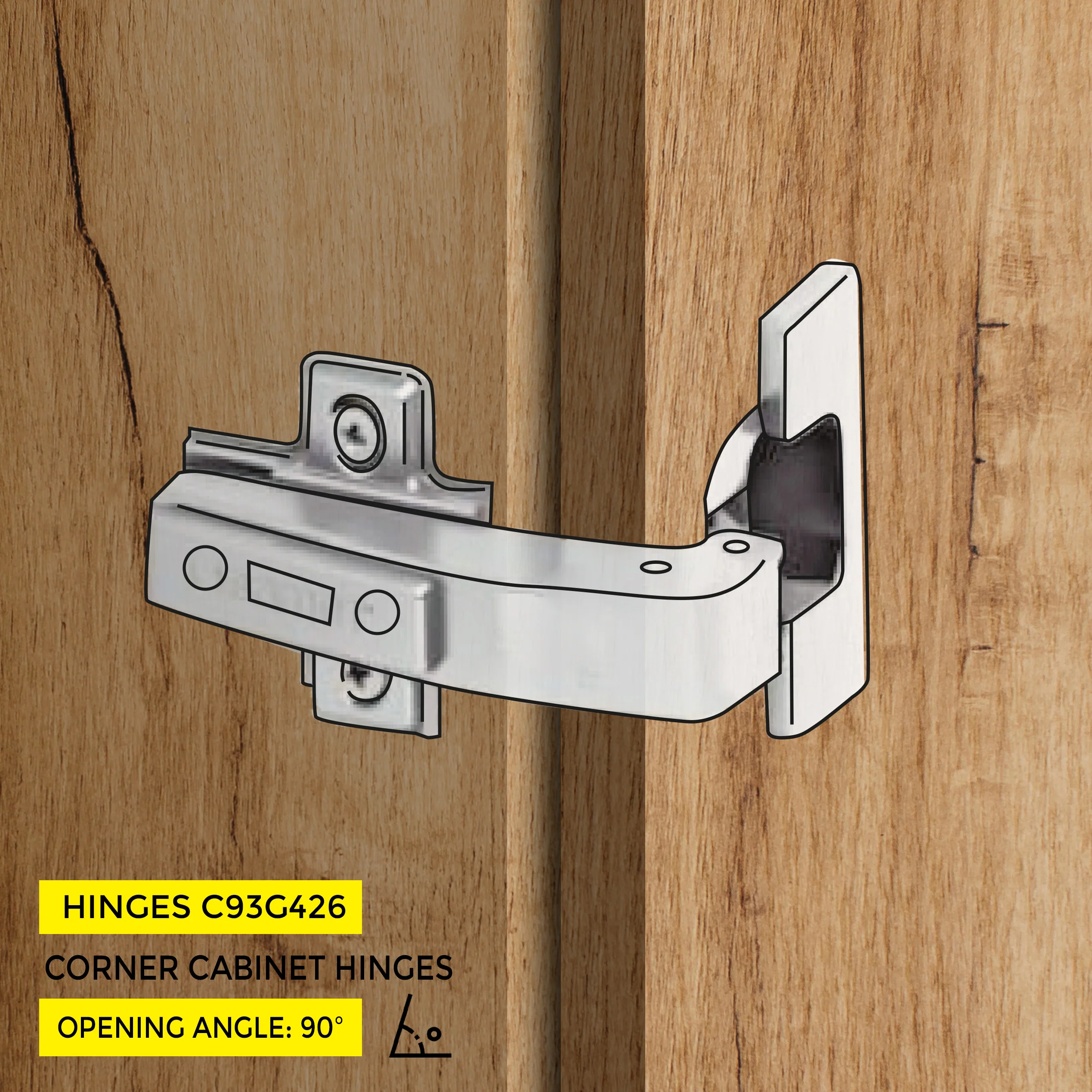 Clip-On Hinge 90° - Image 4