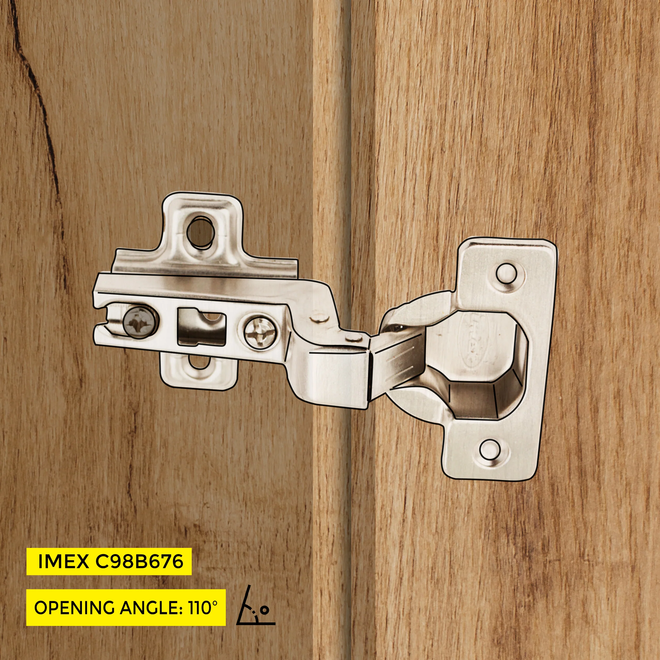 Slide-On Hinge Half Overlay Plate Includ - Image 3