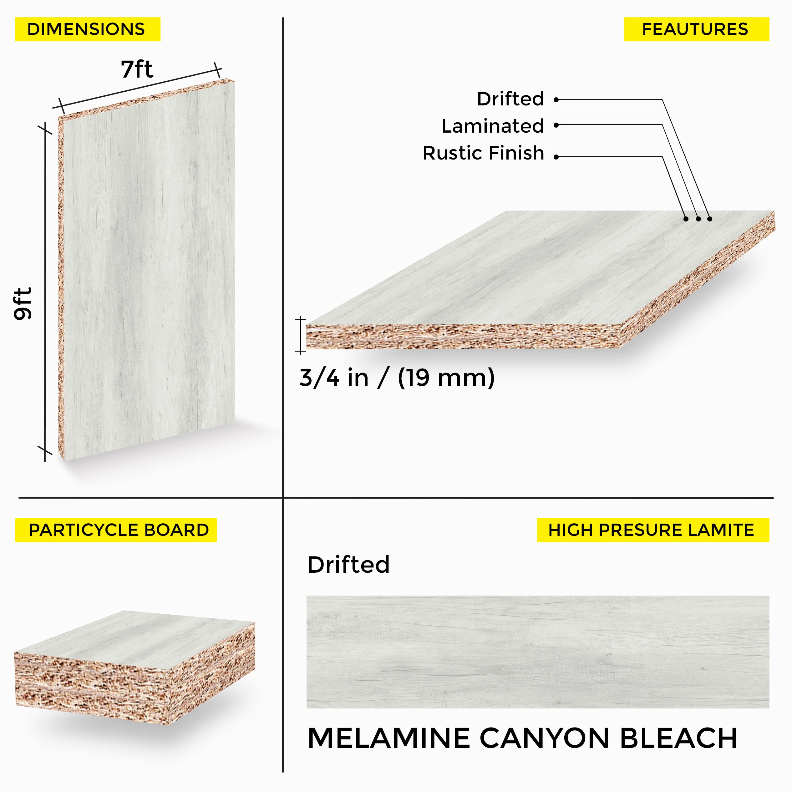 Canyon Bleach Melamine 7 Ft X 9 Ft - Image 5