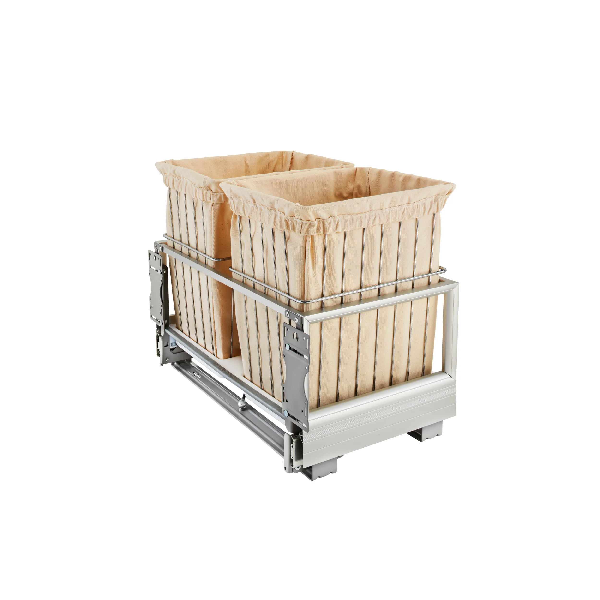 24 in White Wire Bin Hamper, Soft Close White  24 in (610 mm) W x 13.94 in (354 mm) D x 18.88 in (480 mm) H - Image 5