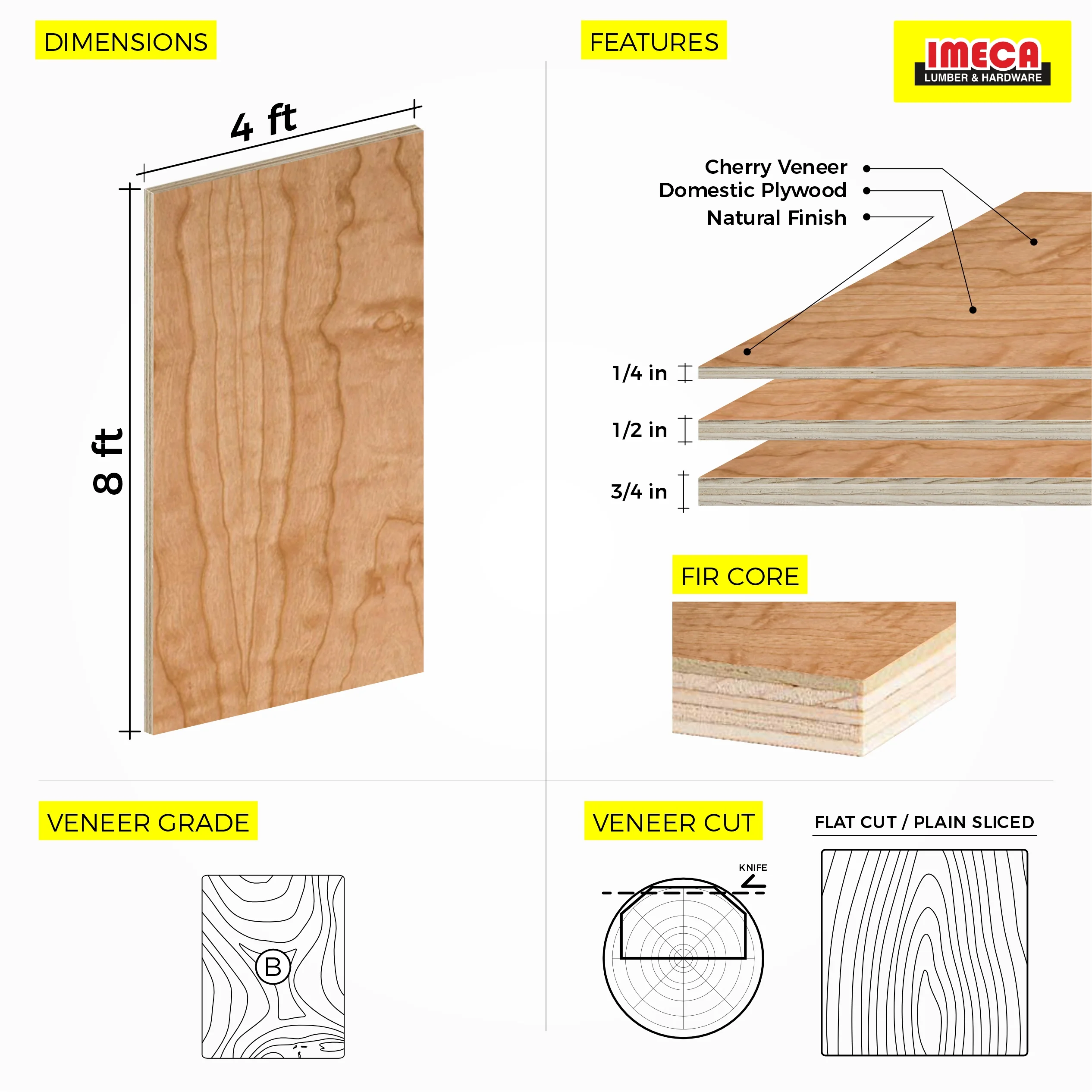 Cherry Plywood 4 ft x 8 ft (Domestic Plywood) - Image 8