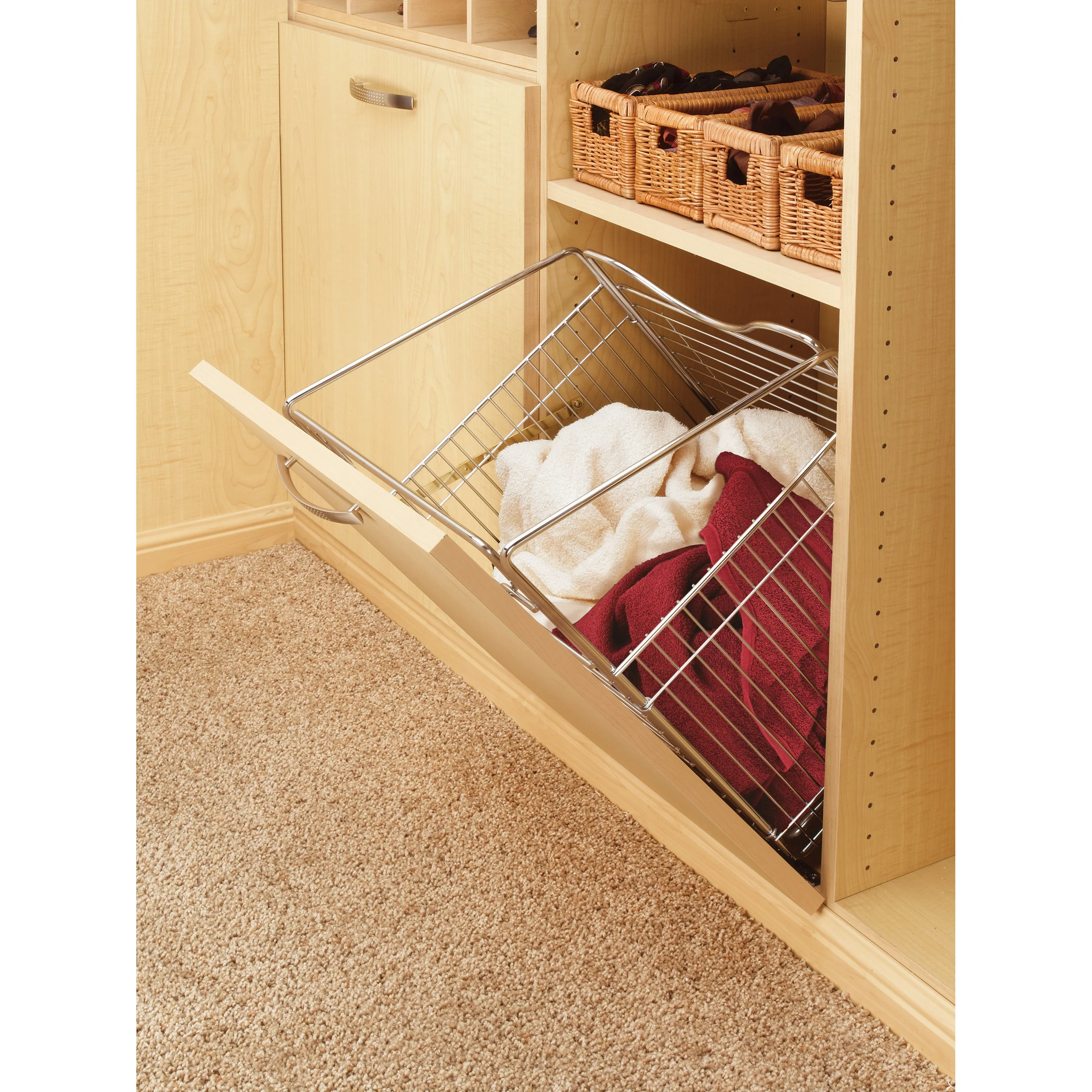 Tilt Out Hamper Basket (Chrome) Chrome  15.5 in (394 mm) W x 13.5 in (343 mm) D x 19.75 in (502 mm) H - Image 4