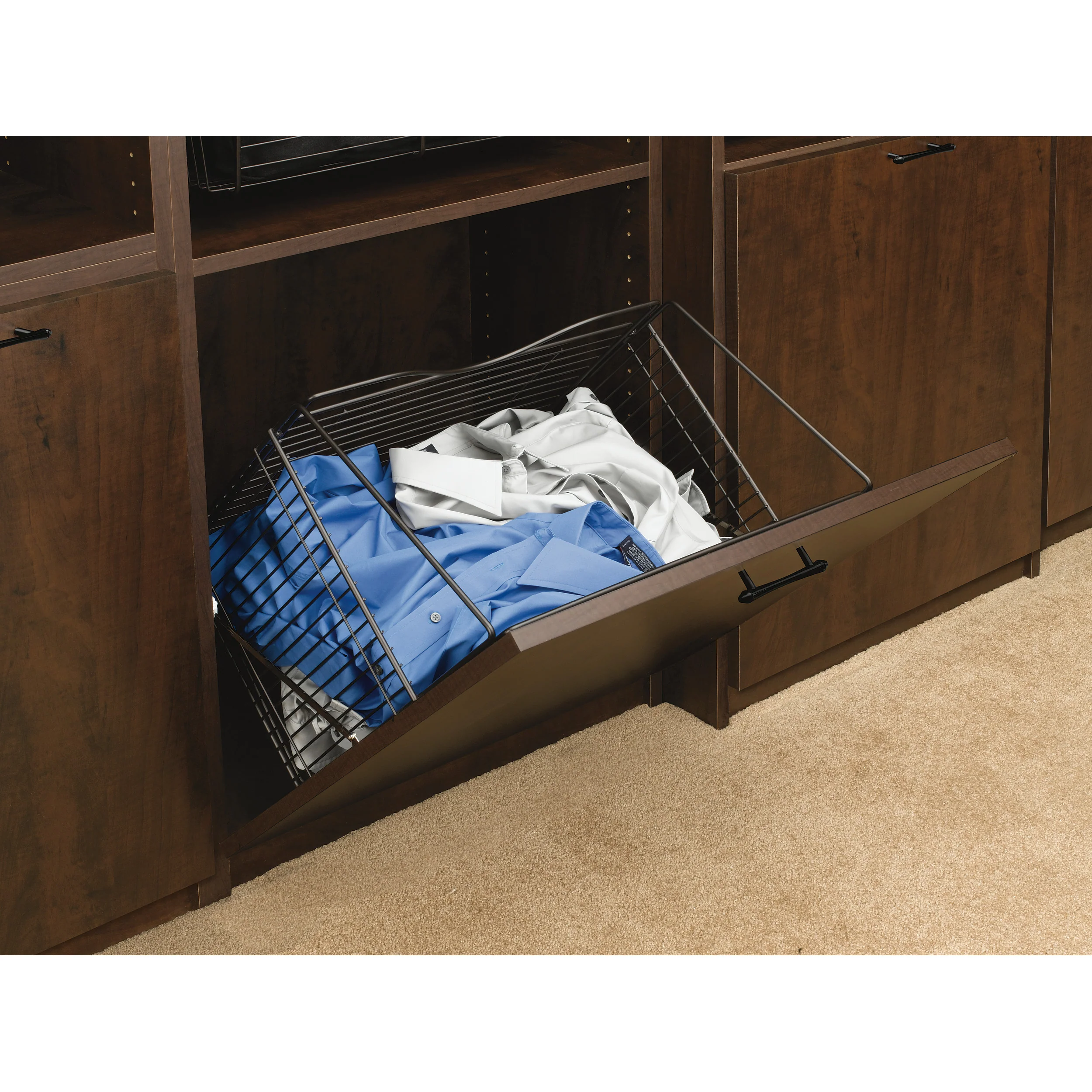 21 in Oil Rubbed Bronze Tilt Out Hamper Basket Oil Rubbed Bronze  20.5 in (521 mm) W x 13.5 in (343 mm) D x 19.75 in (502 mm) H - Image 3