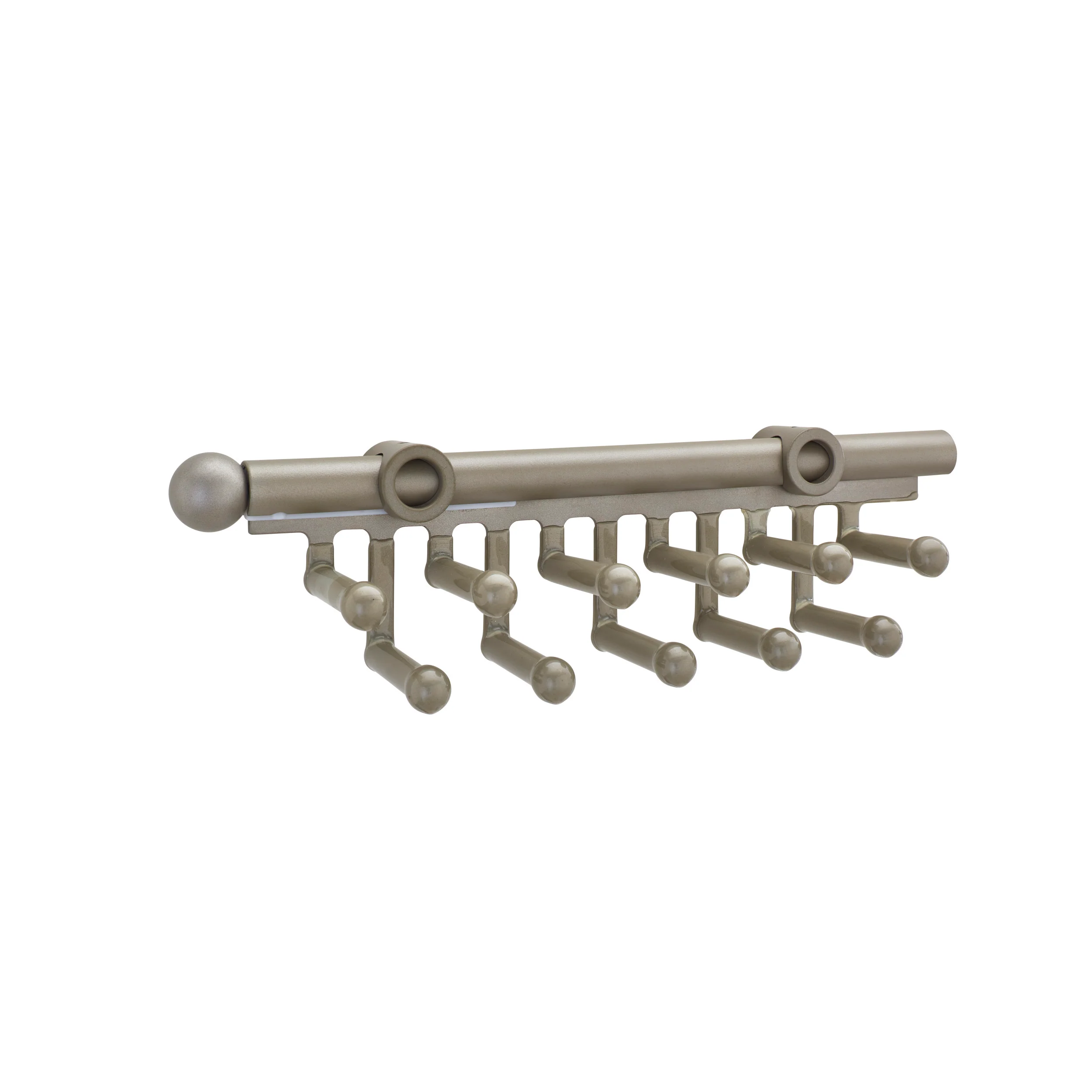 12 in Satin Nickel Tie/Scarf Rack Satin Nickel 2.81 in (71 mm) W x 11.88 in (302 mm) D x 2.94 in (75 mm) H - Image 4